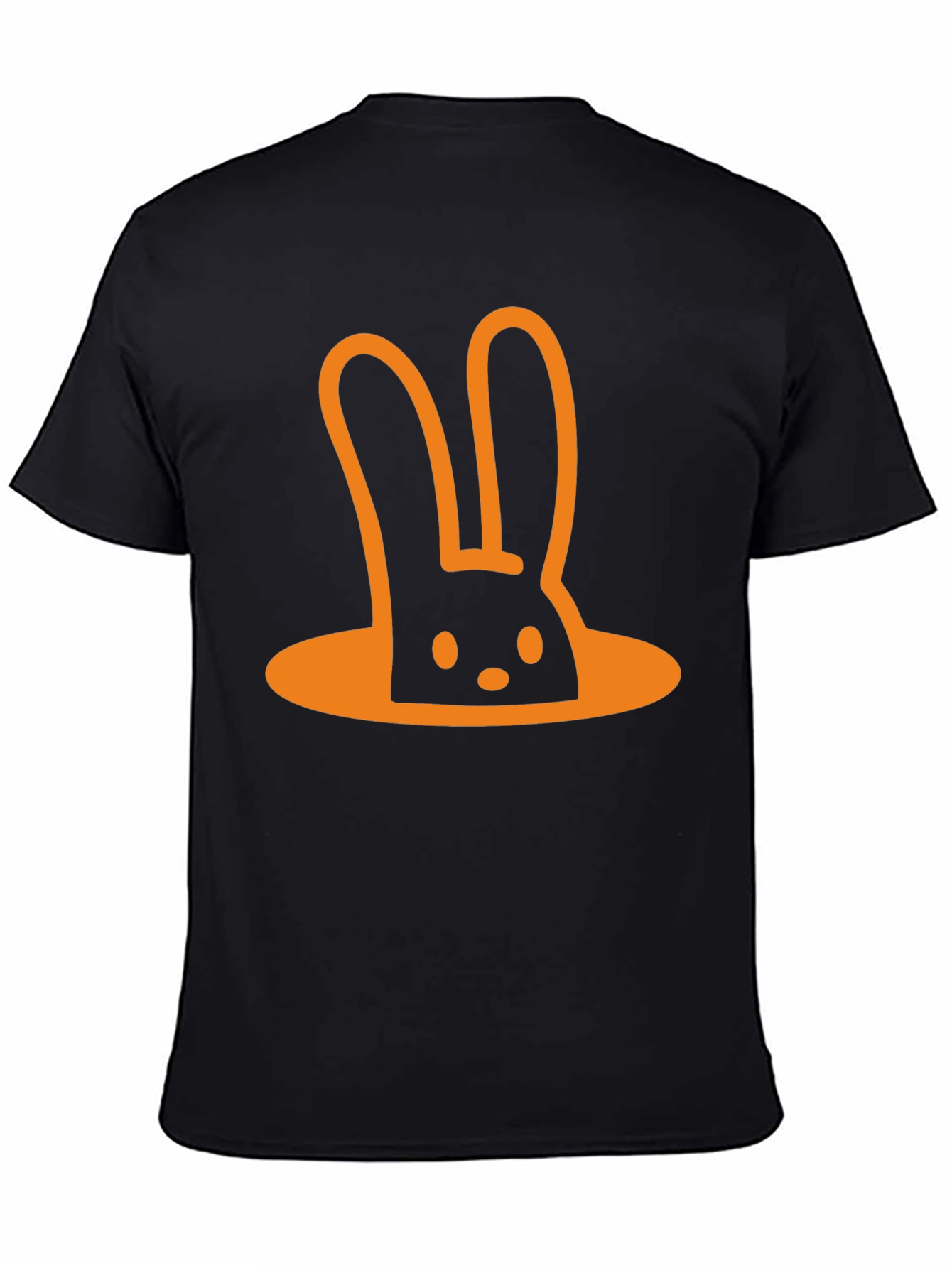 Funny Rabbit Hole T-Shirt - Black Cotton Tee
