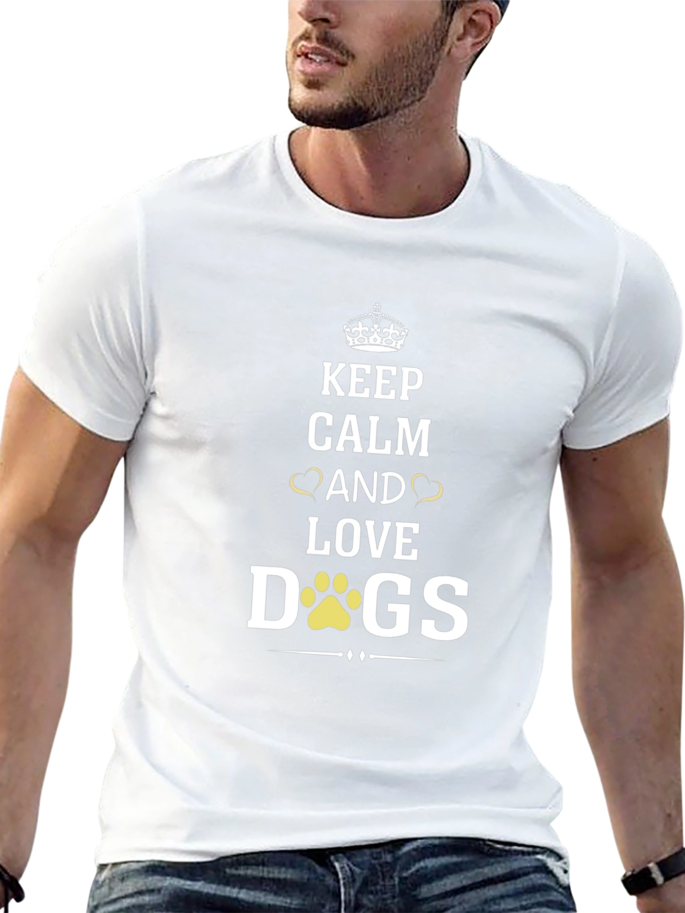 Keep Calm and Love Dogs T-Shirt - Black