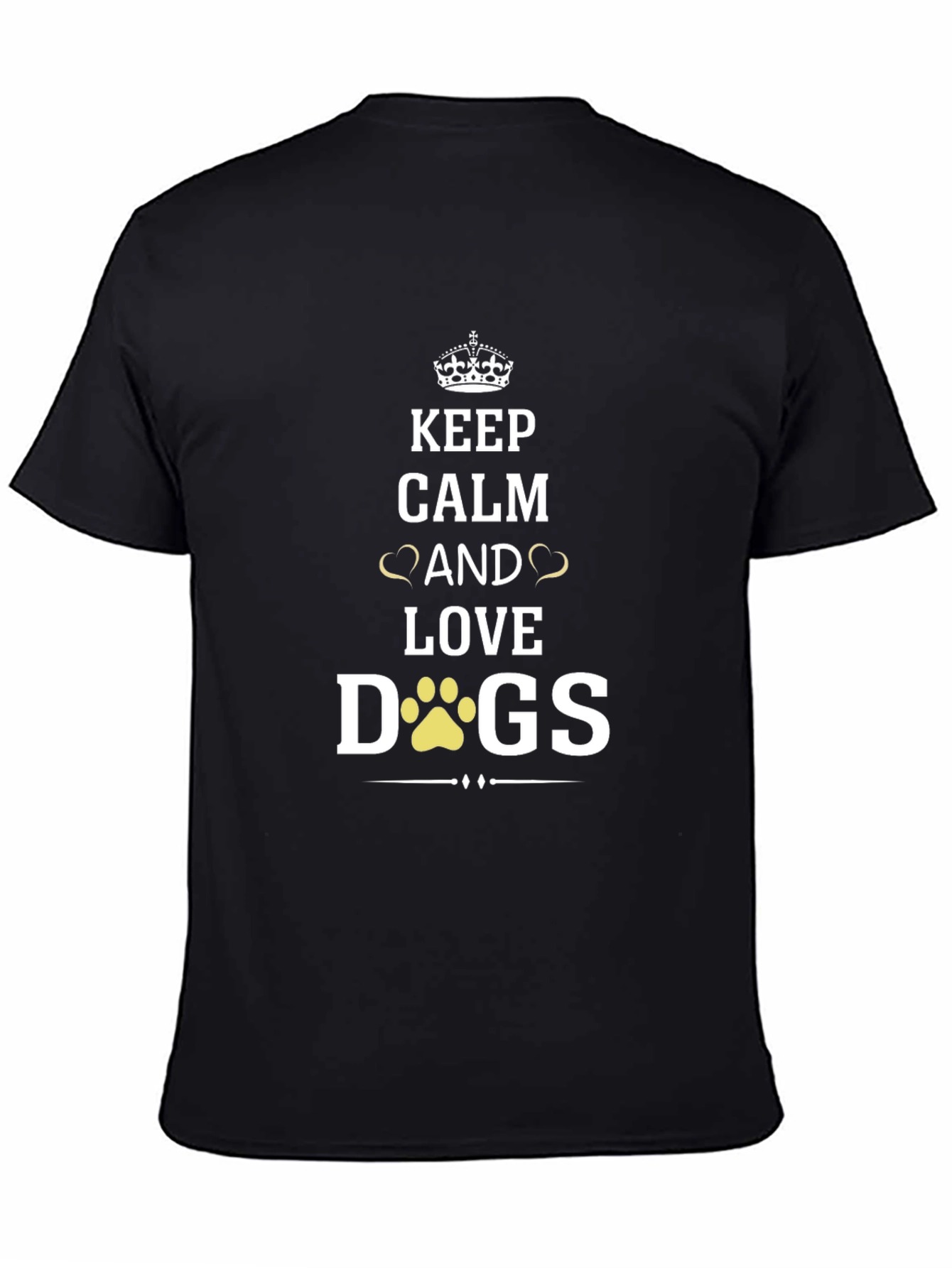 Keep Calm and Love Dogs T-Shirt - Black