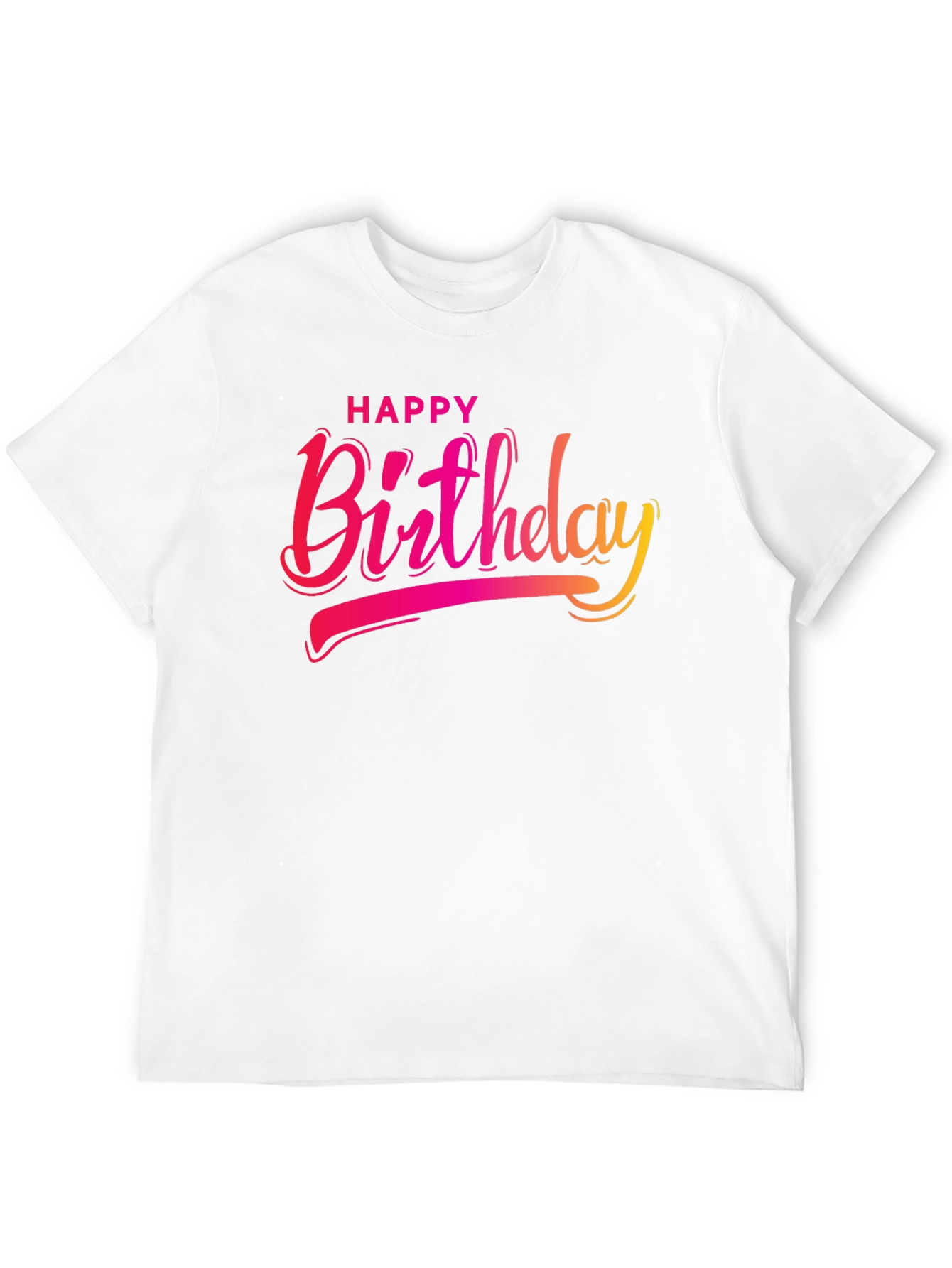 Happy Birthday Graphic Black T-Shirt