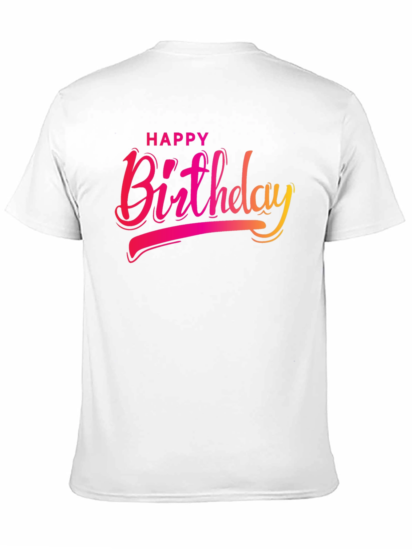 Happy Birthday Graphic Black T-Shirt