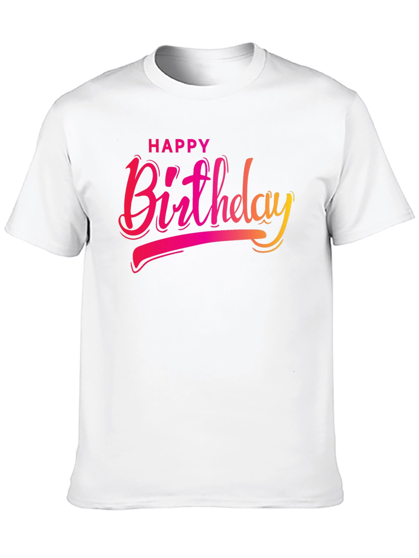 Happy Birthday Graphic Black T-Shirt
