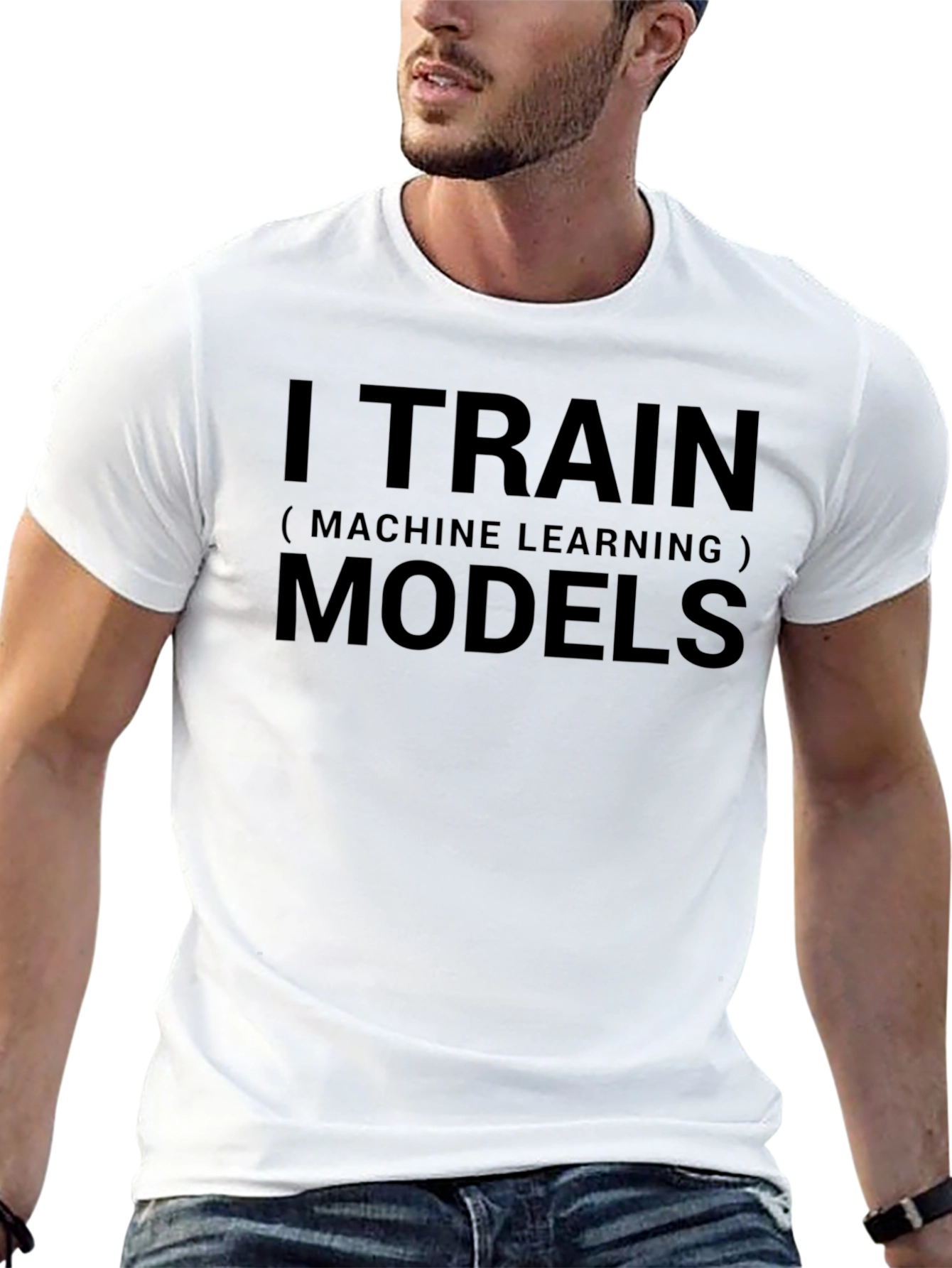I Train Machine Learning Models Black T-Shirt