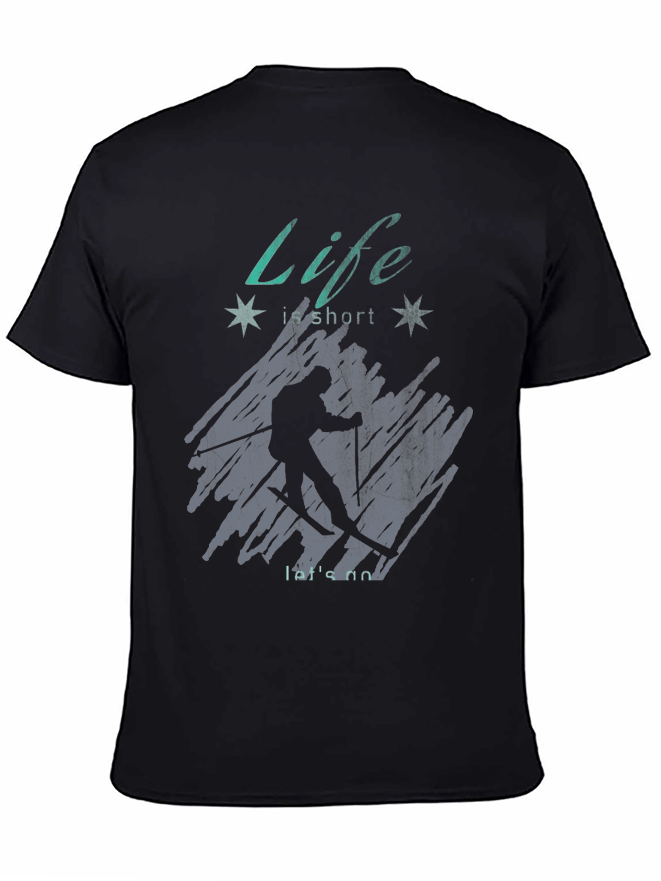Life is Short Skiing T-Shirt - Adventure Ready