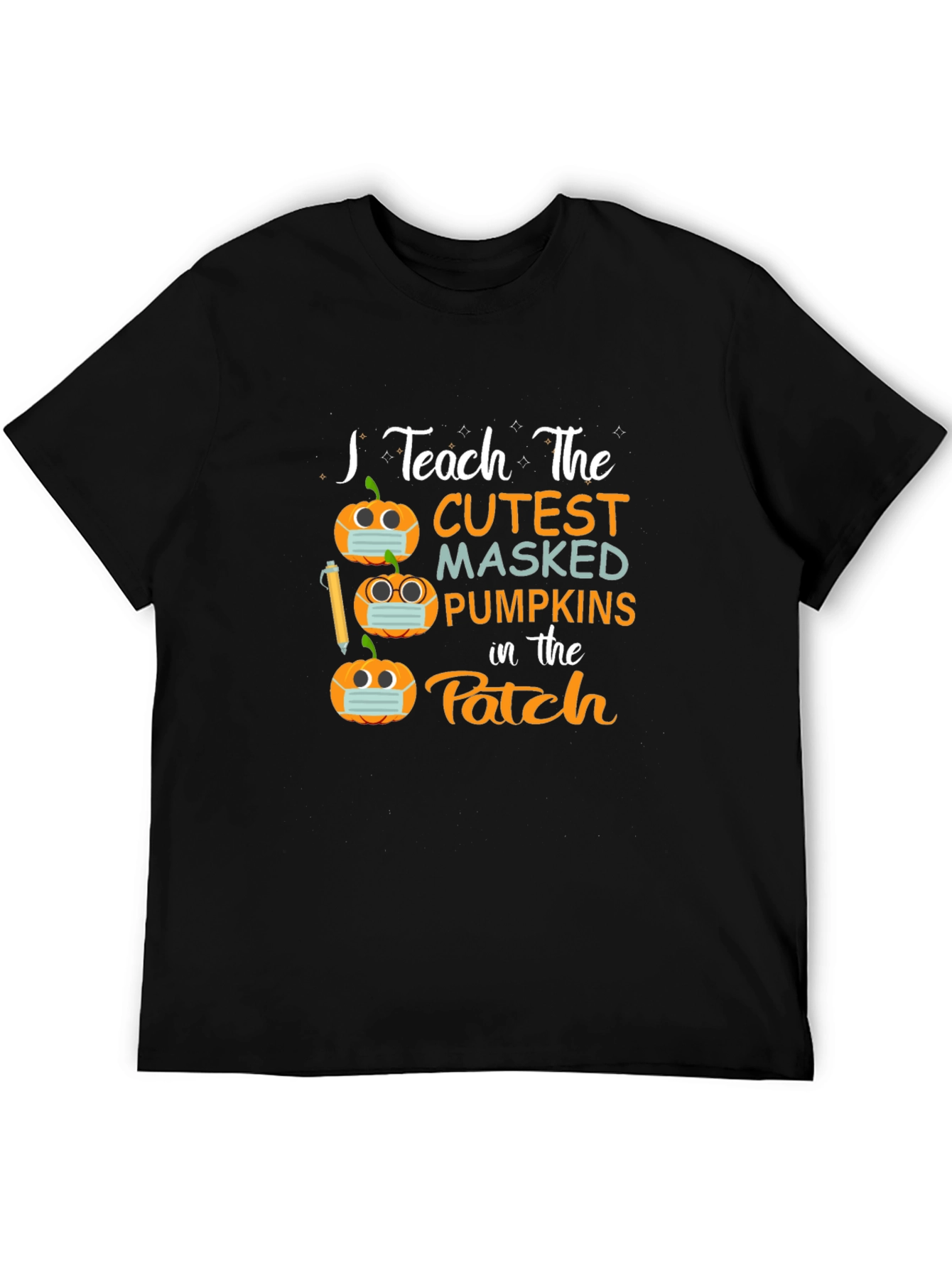 Teacher Halloween Shirt - Masked Pumpkins