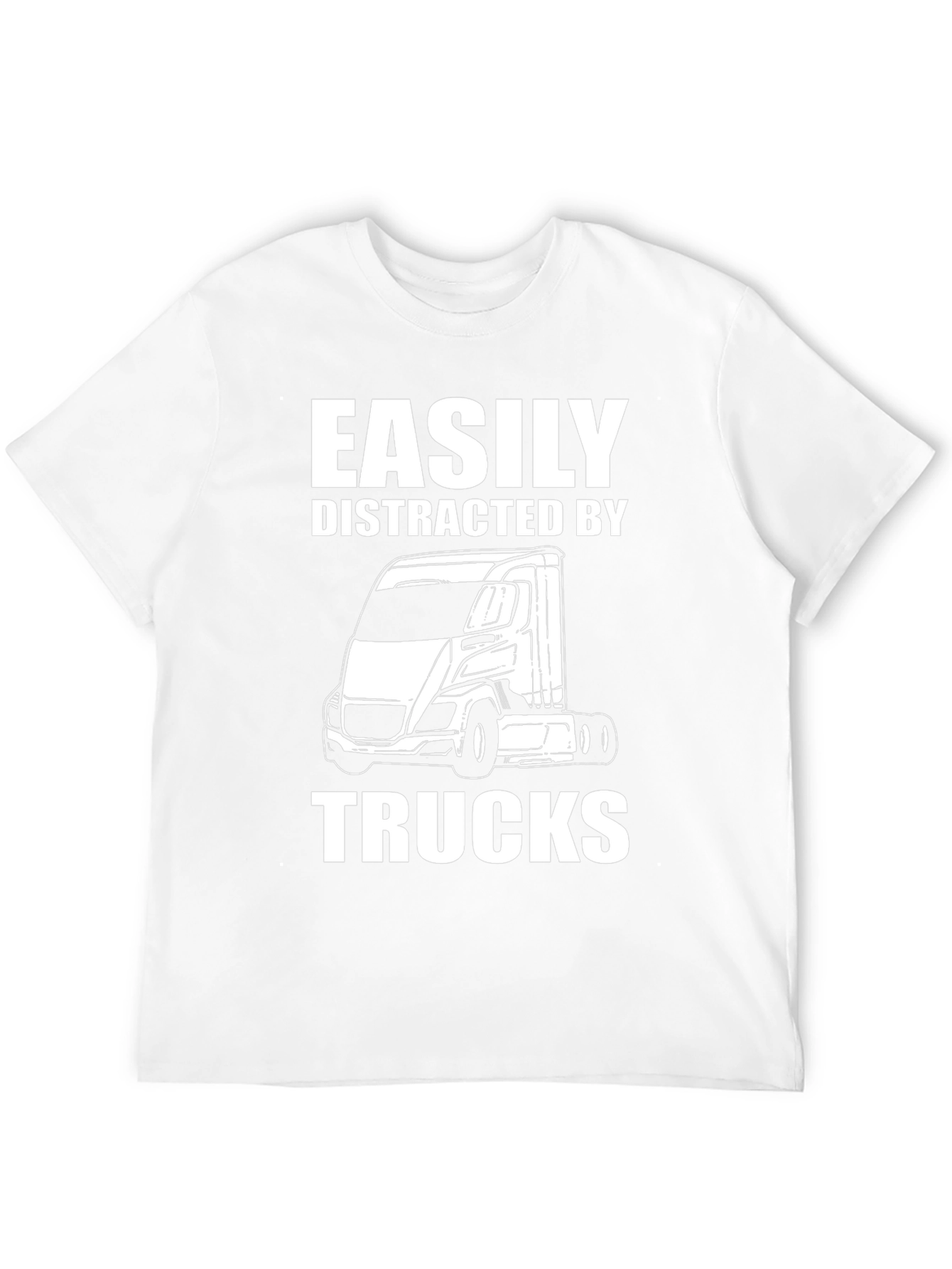 Easily Distracted By Trucks Funny T-Shirt
