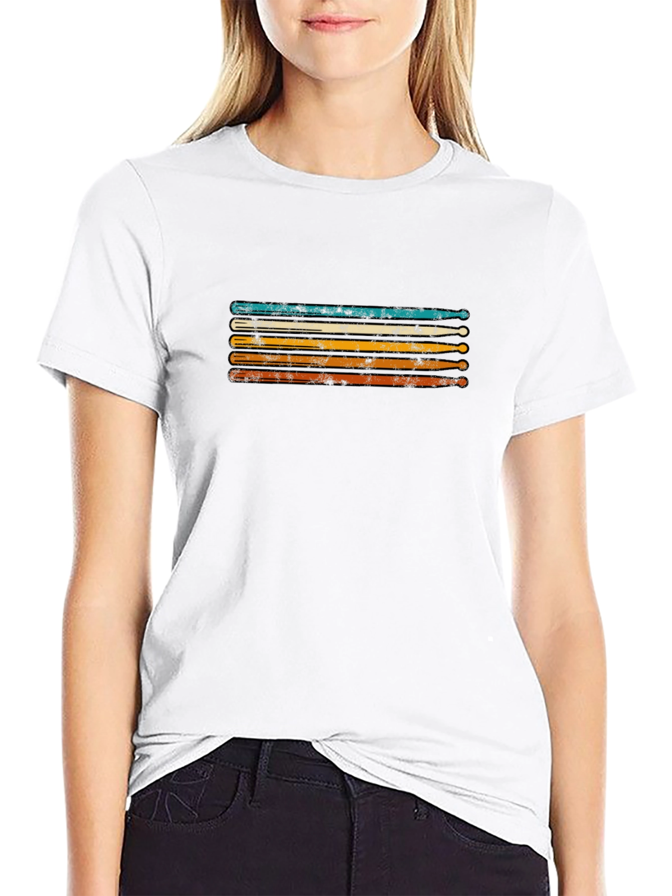 Drumsticks Graphic Tee - Retro Band Shirt