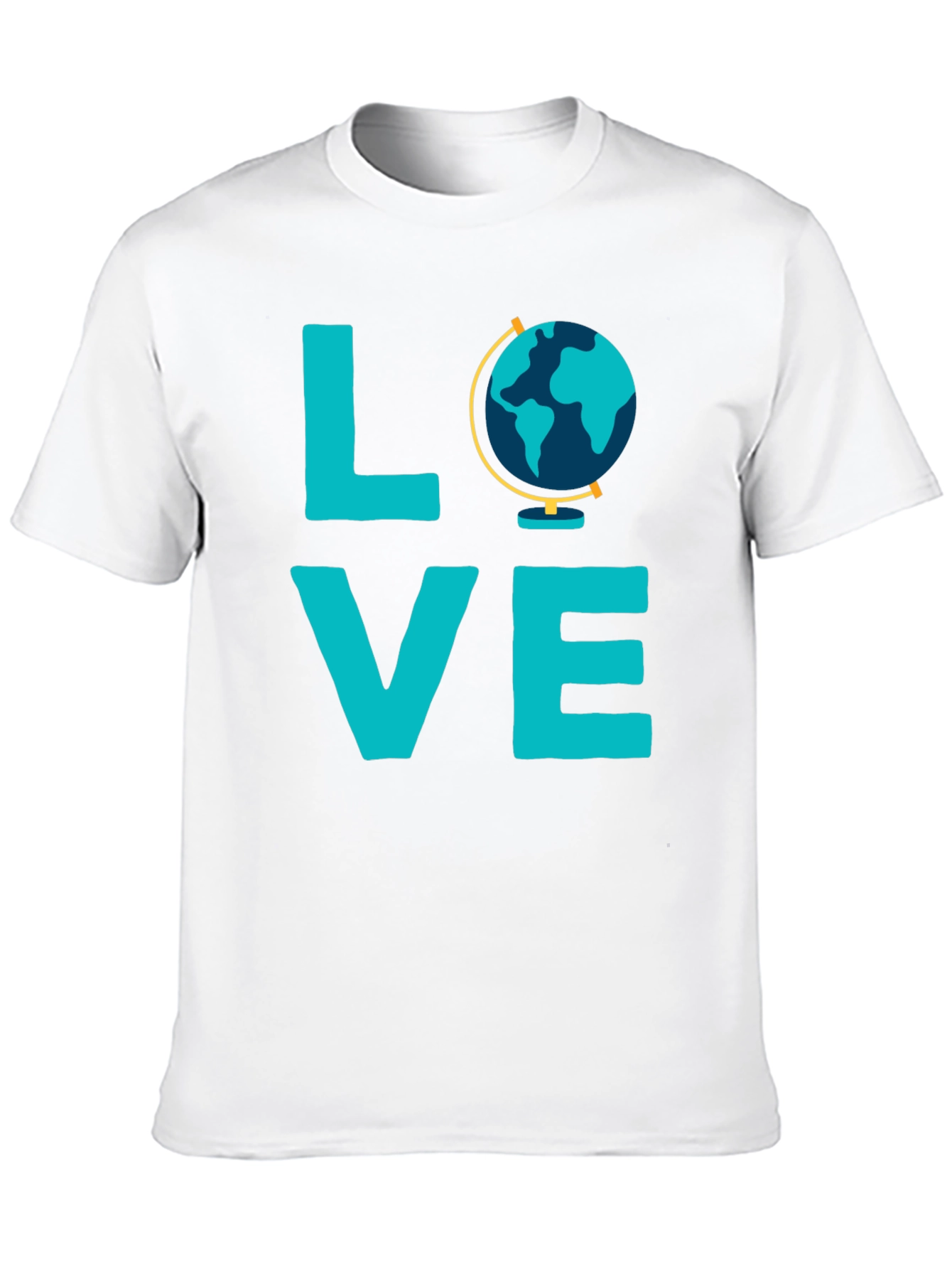 Love Globe Graphic T-Shirt - Black