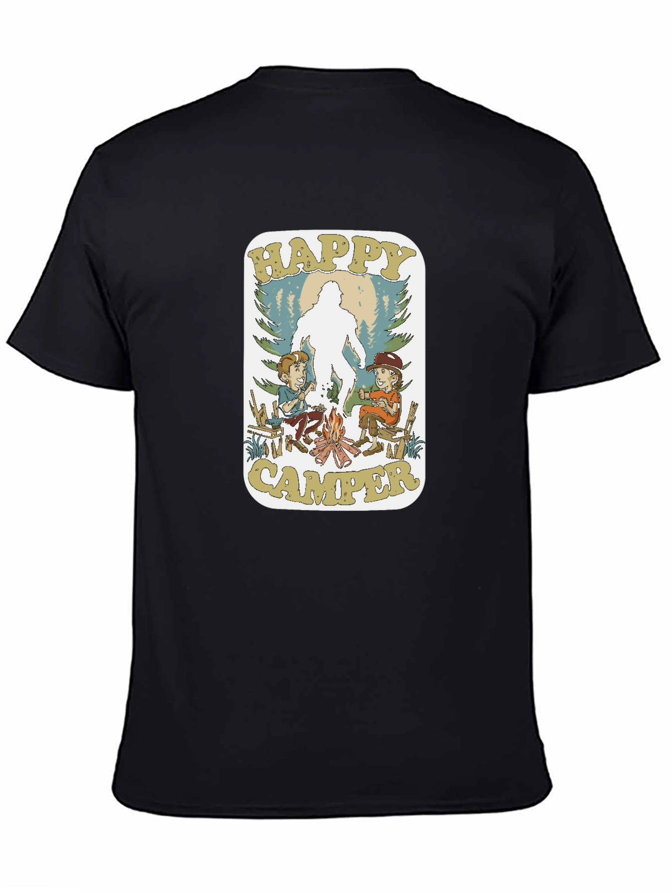 Happy Camper Bigfoot Graphic T-Shirt