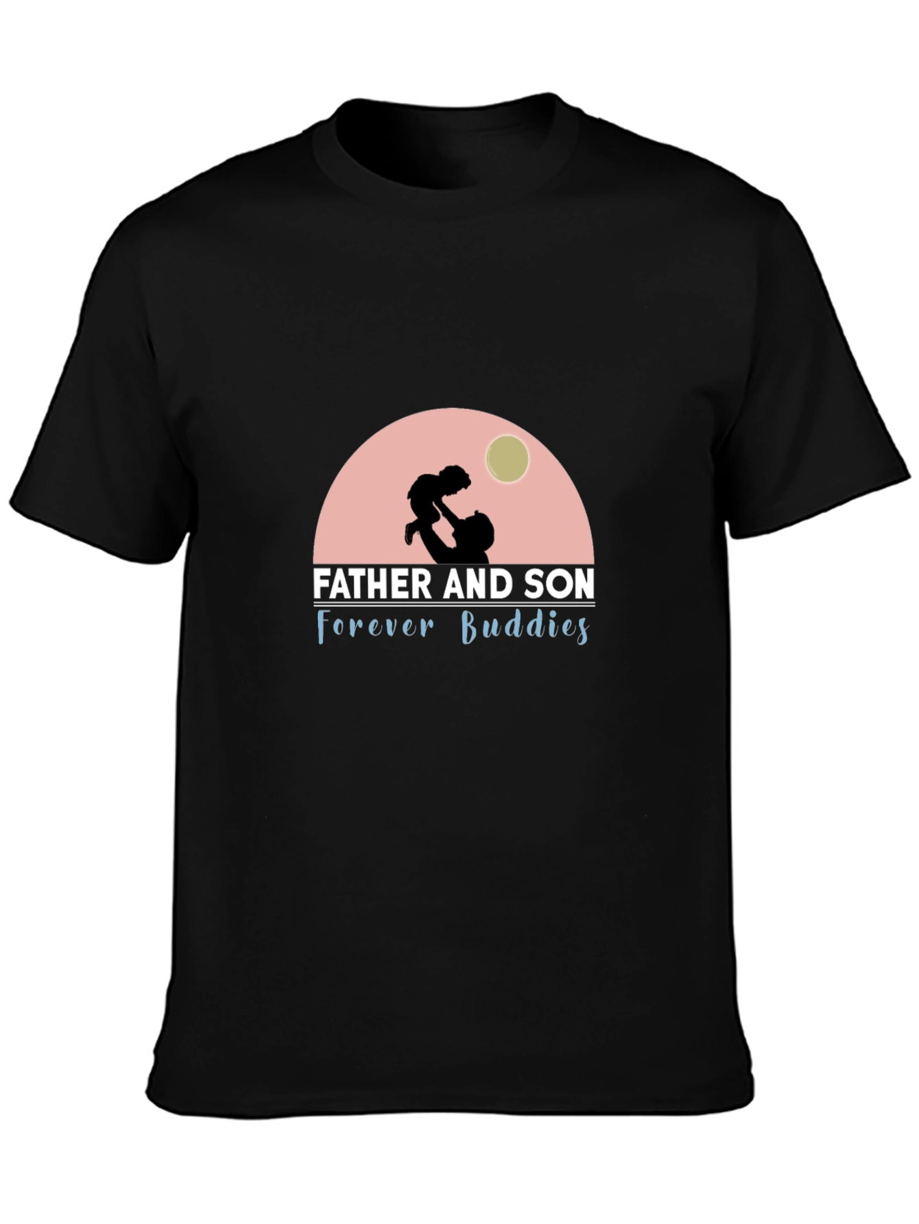 Father and Son Forever Buddies Black T-Shirt