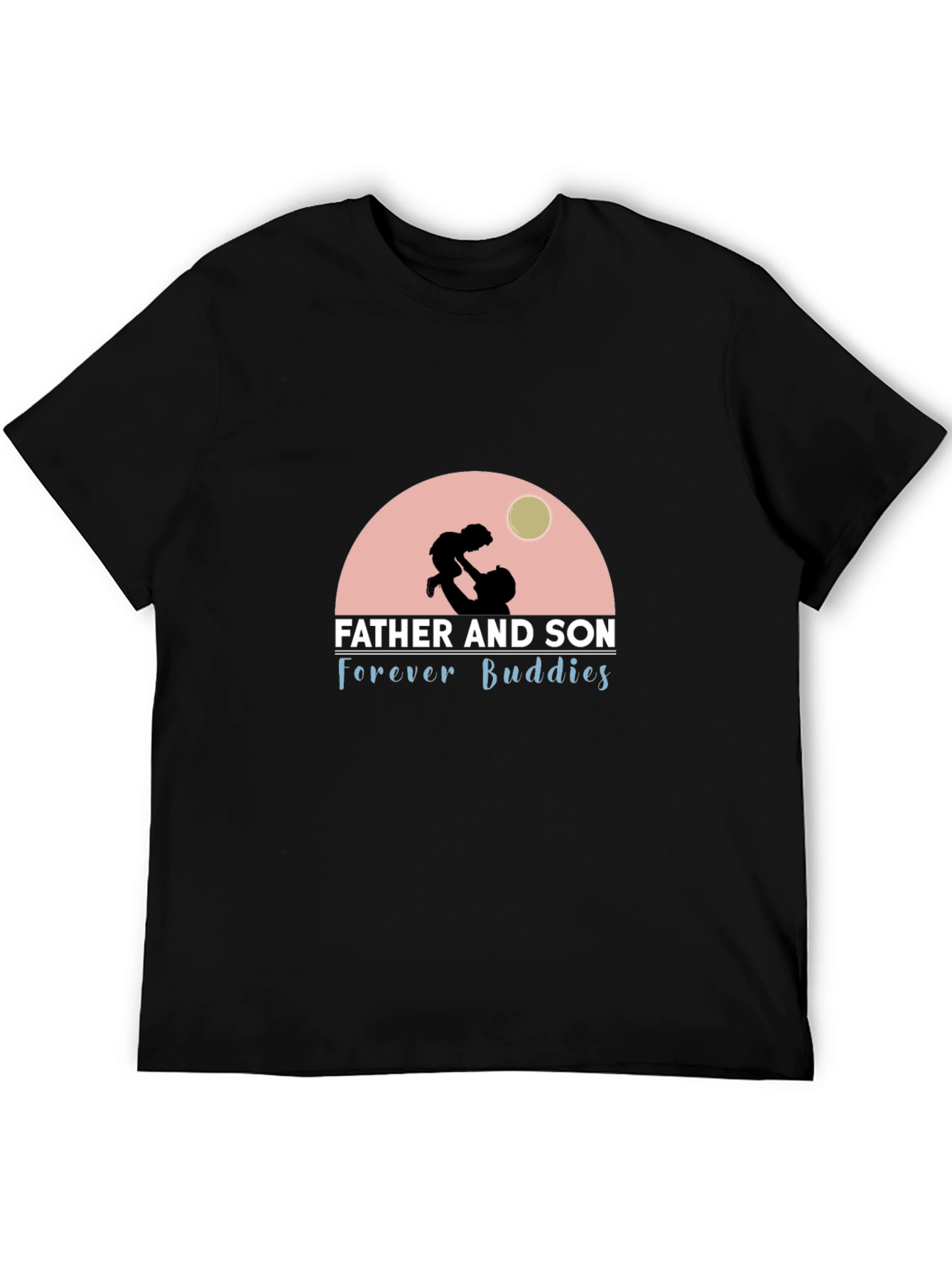 Father and Son Forever Buddies Black T-Shirt