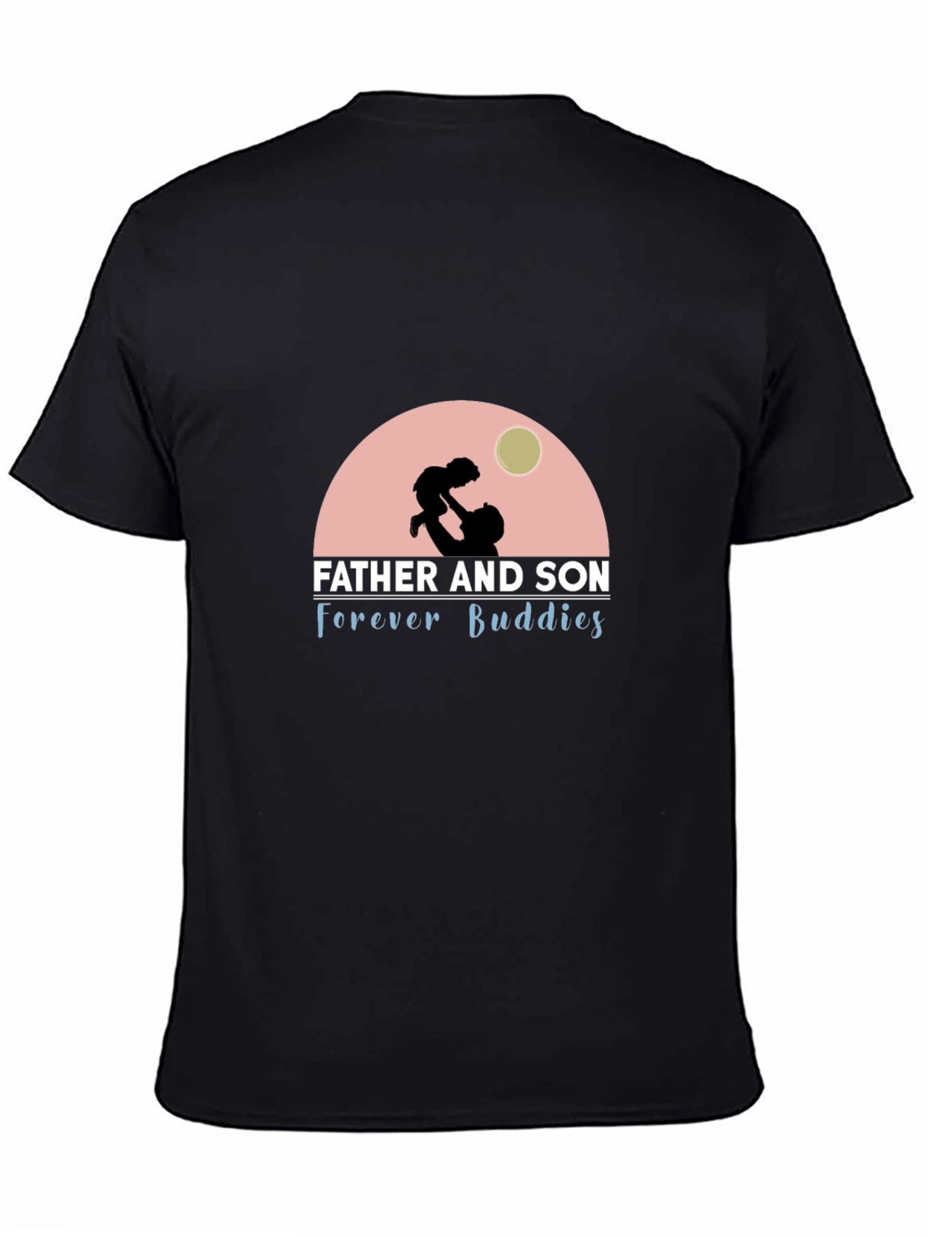 Father and Son Forever Buddies Black T-Shirt