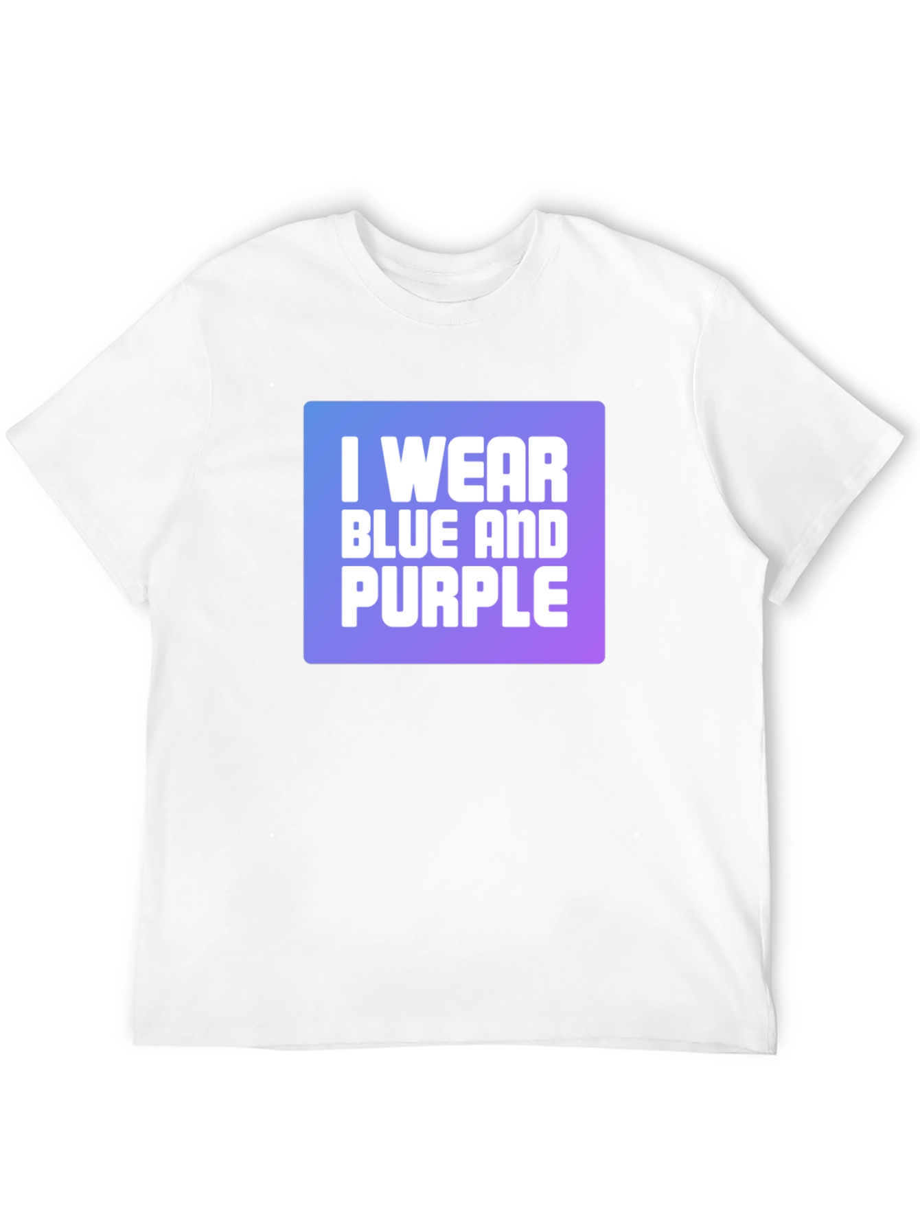 I Wear Blue and Purple Graphic T-Shirt
