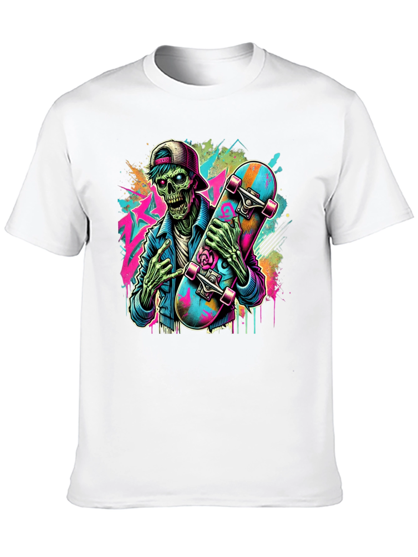 Skateboarding Zombie Graphic Tee