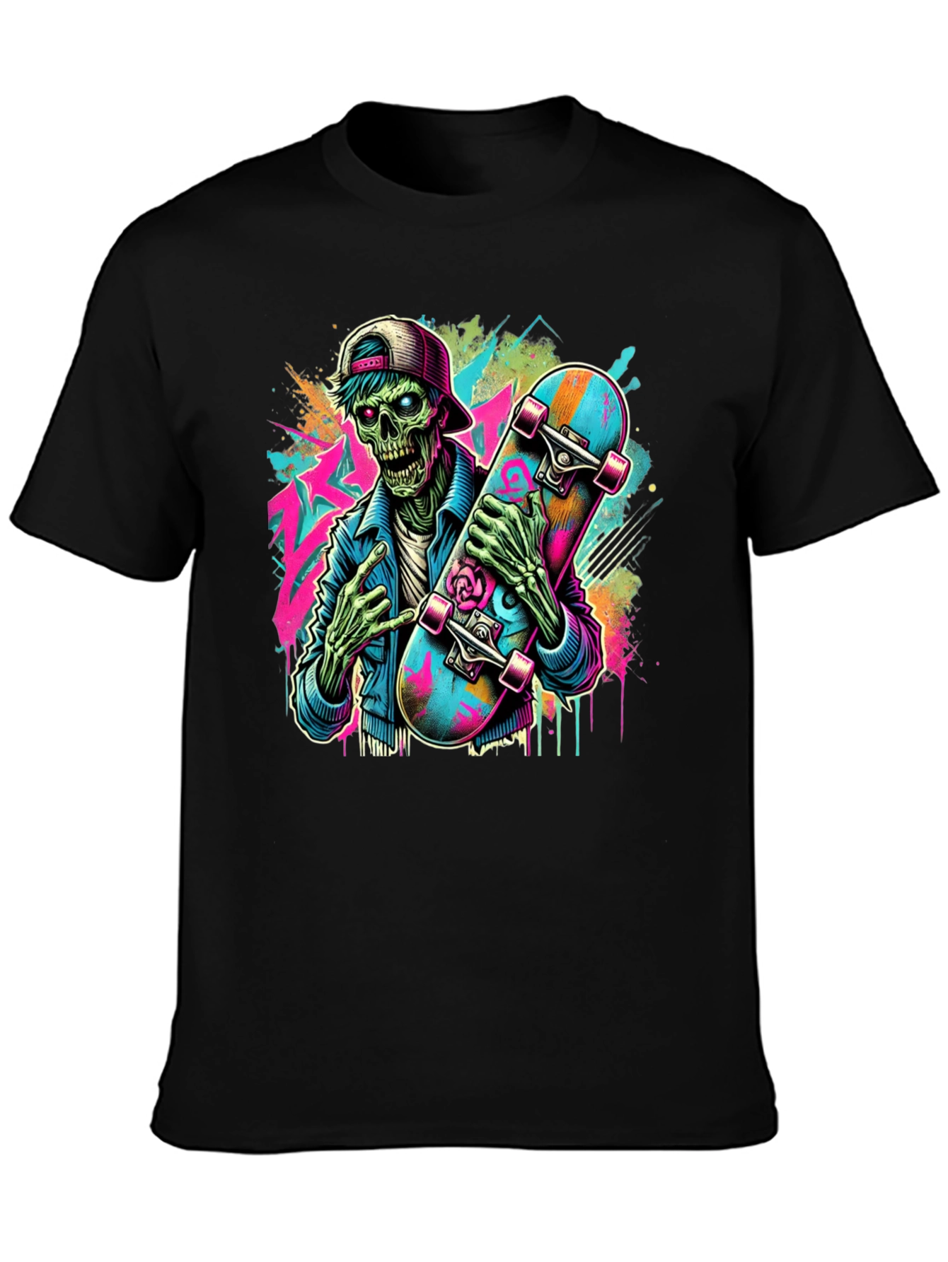 Skateboarding Zombie Graphic Tee