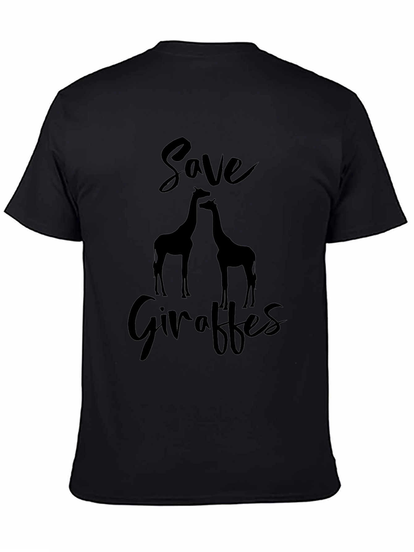 Save Giraffes Graphic Tee - Black