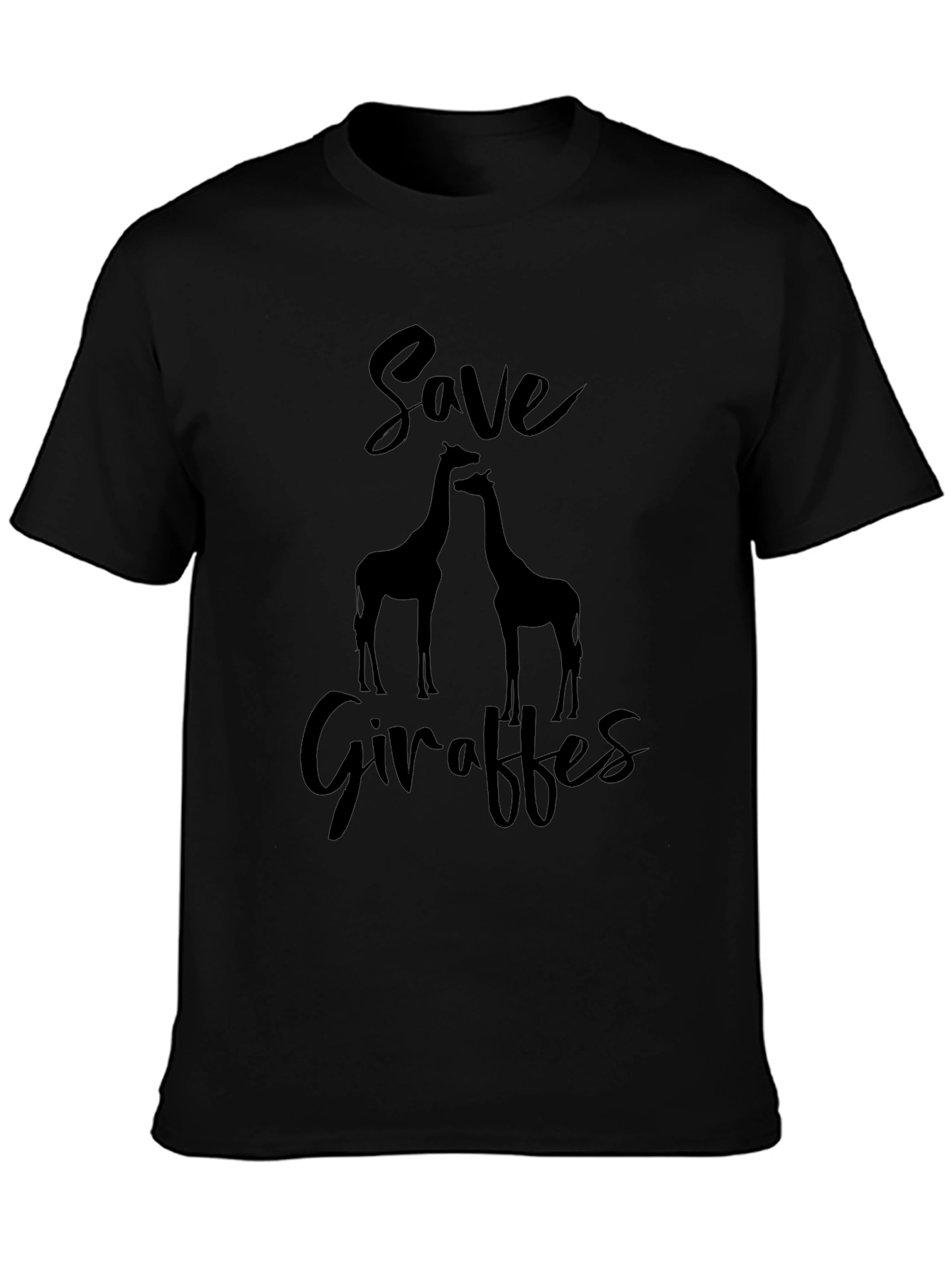 Save Giraffes Graphic Tee - Black
