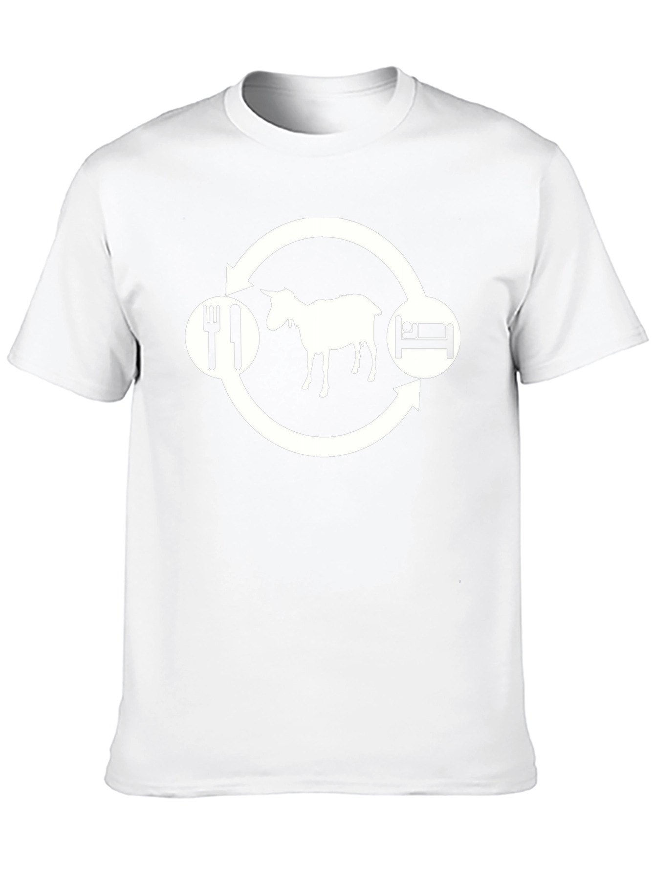 Eat Sleep Goat Repeat Funny Graphic Tee