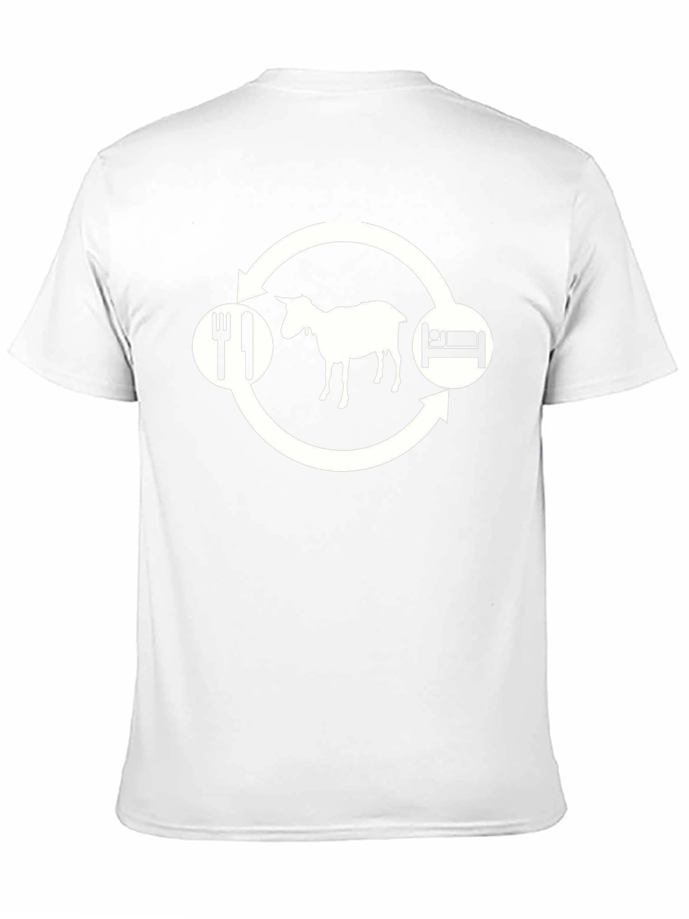 Eat Sleep Goat Repeat Funny Graphic Tee