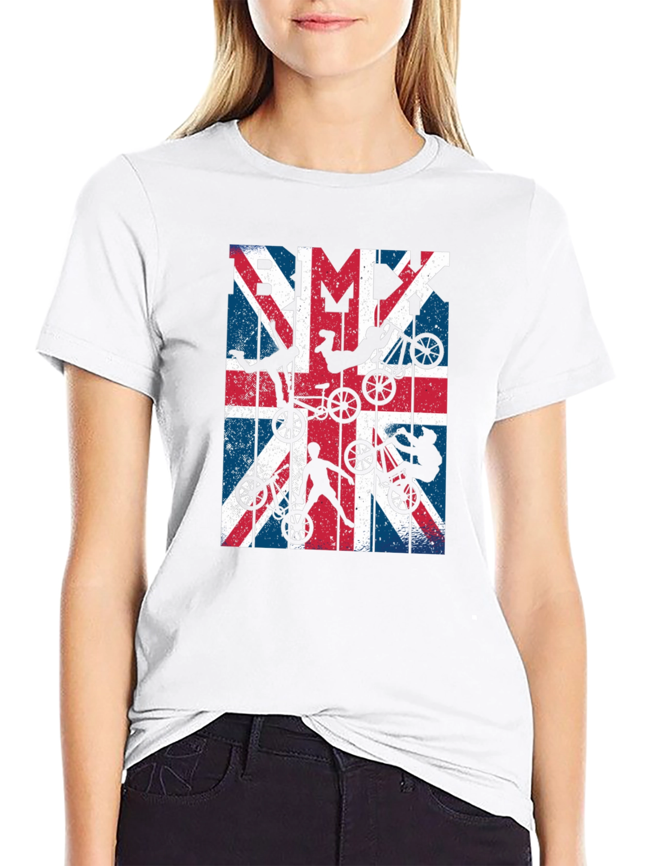 BMX Union Jack Graphic Tee - Black Cotton Blend
