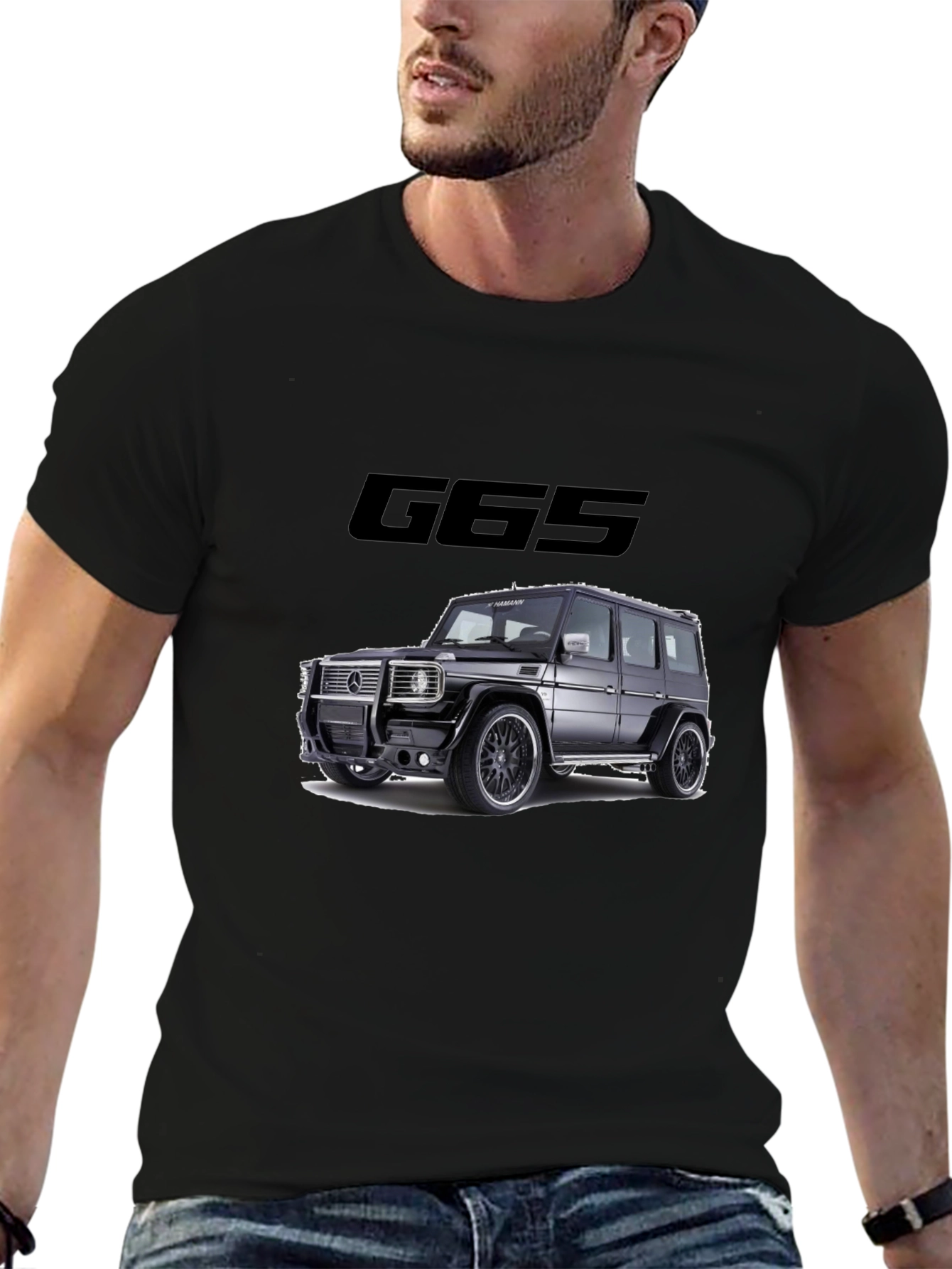 G65 Black Graphic Tee - Car Enthusiast Style