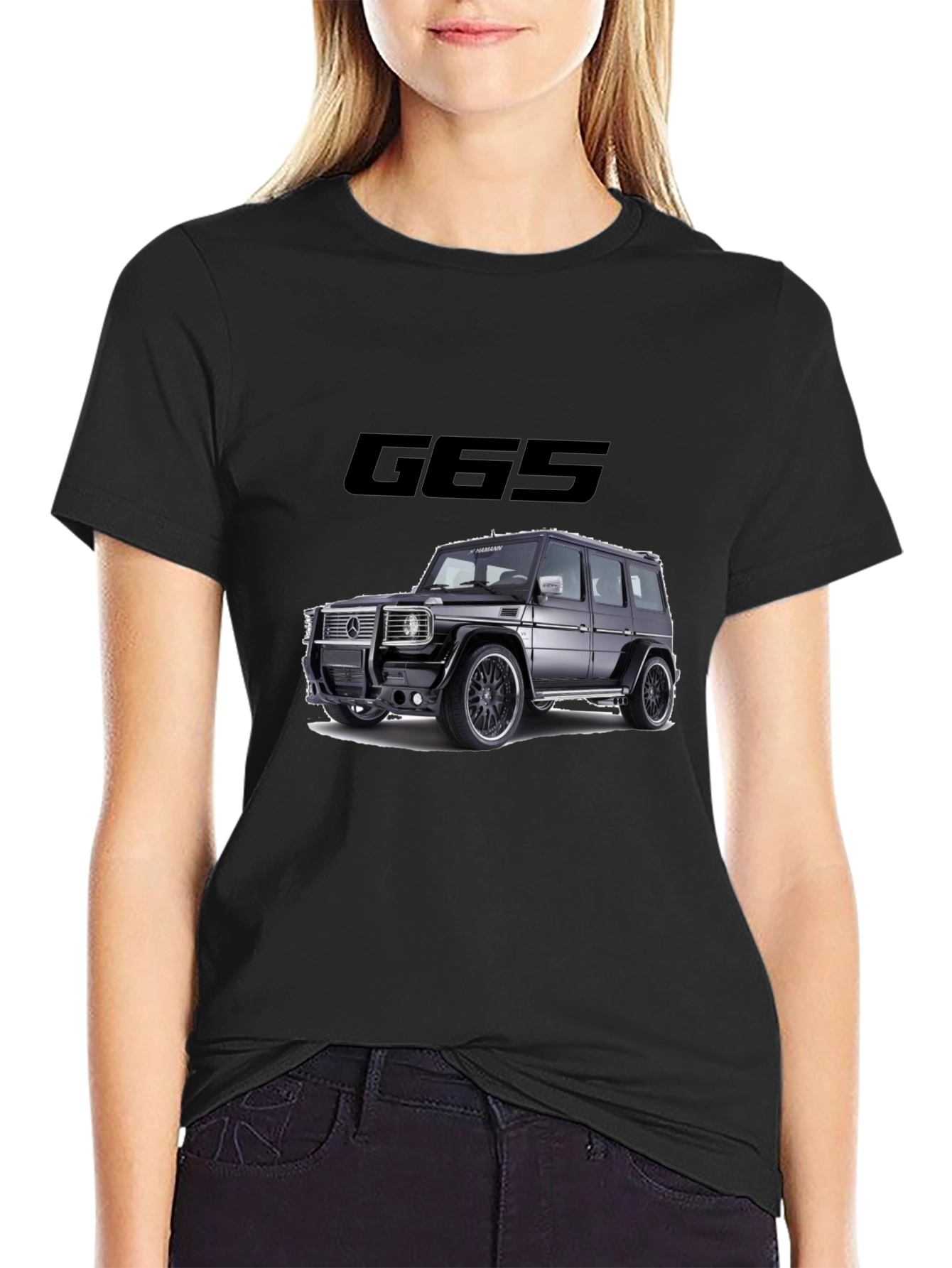 G65 Black Graphic Tee - Car Enthusiast Style