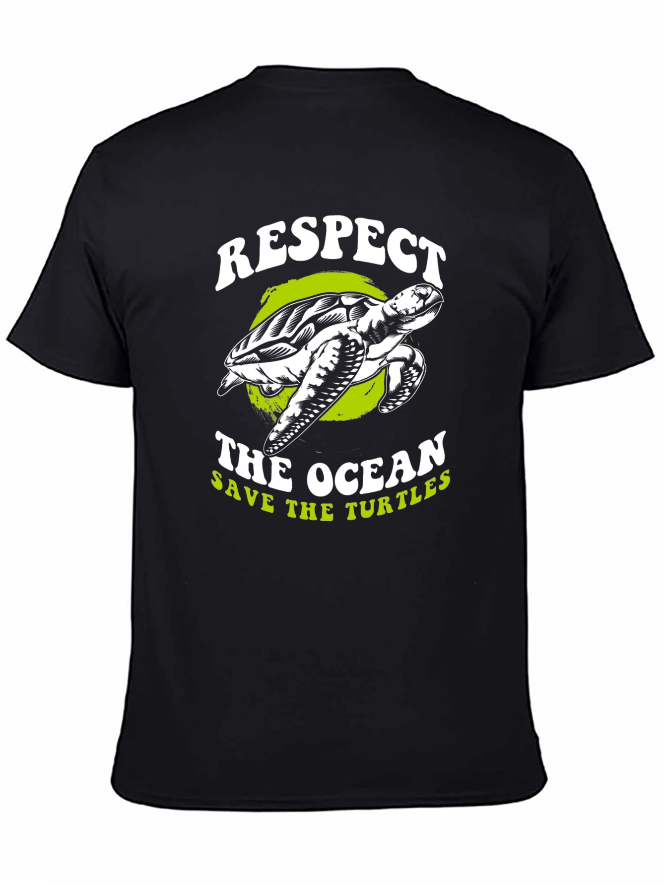 Respect The Ocean Save The Turtles Graphic Tee