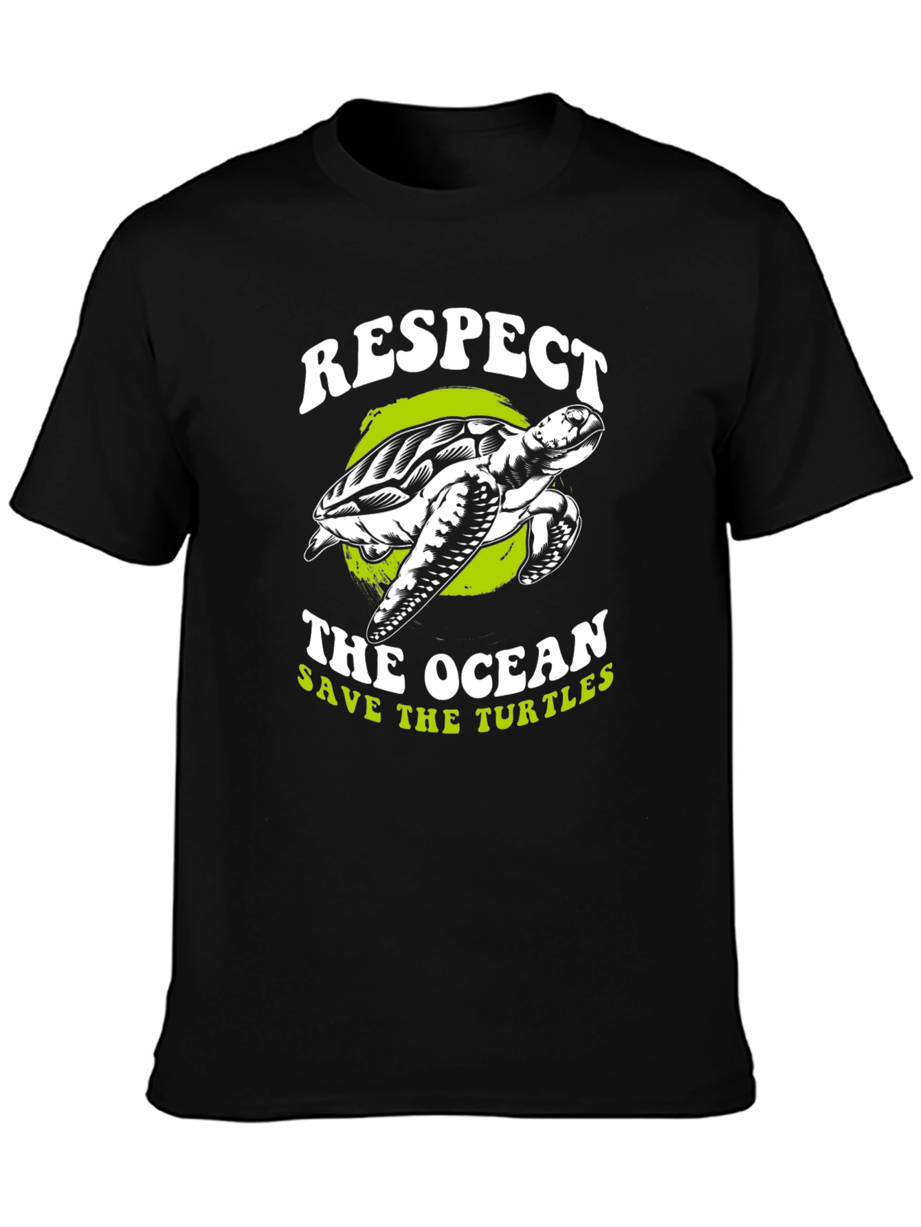 Respect The Ocean Save The Turtles Graphic Tee
