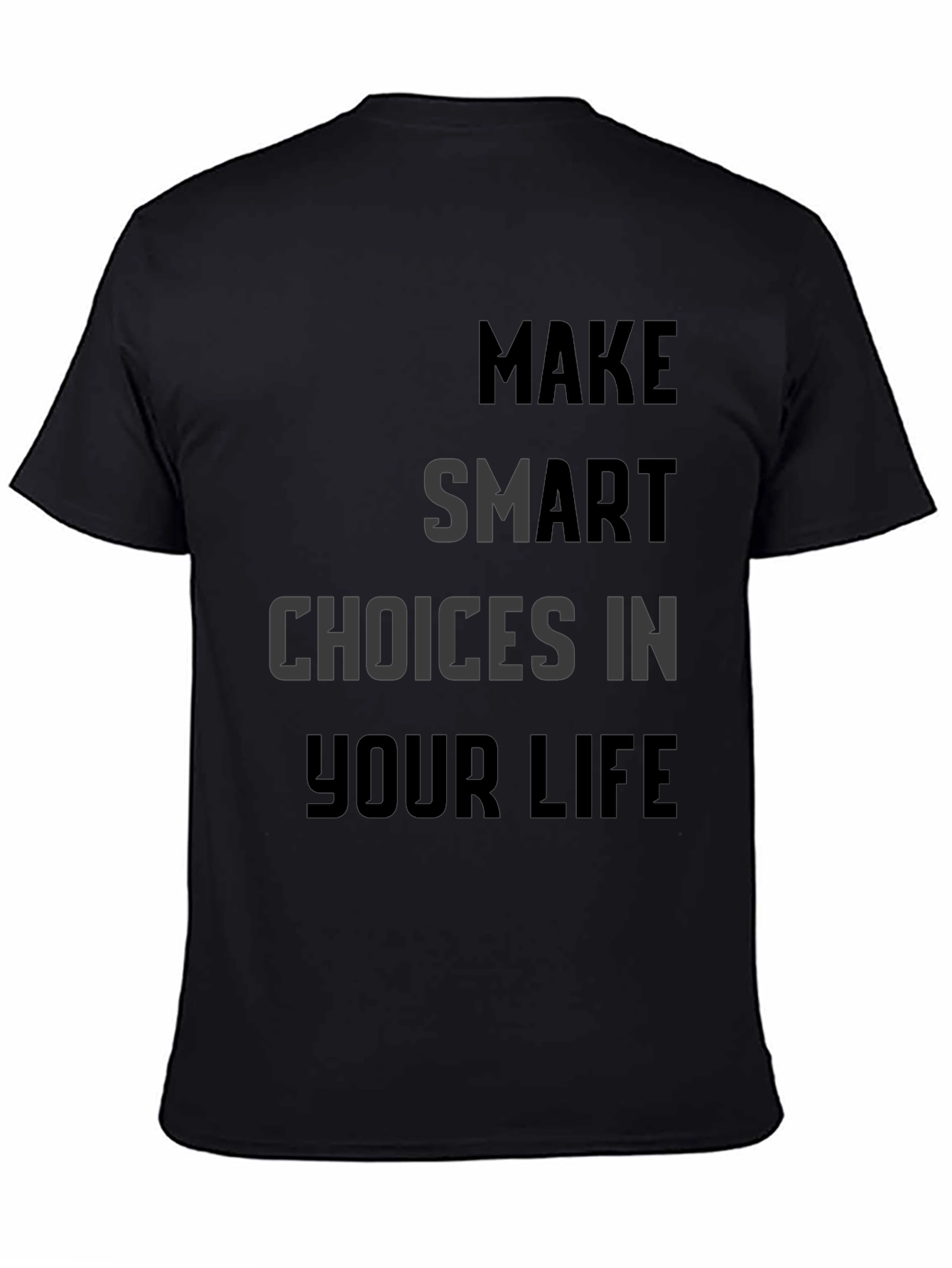 Make Smart Choices Mens Black T-Shirt