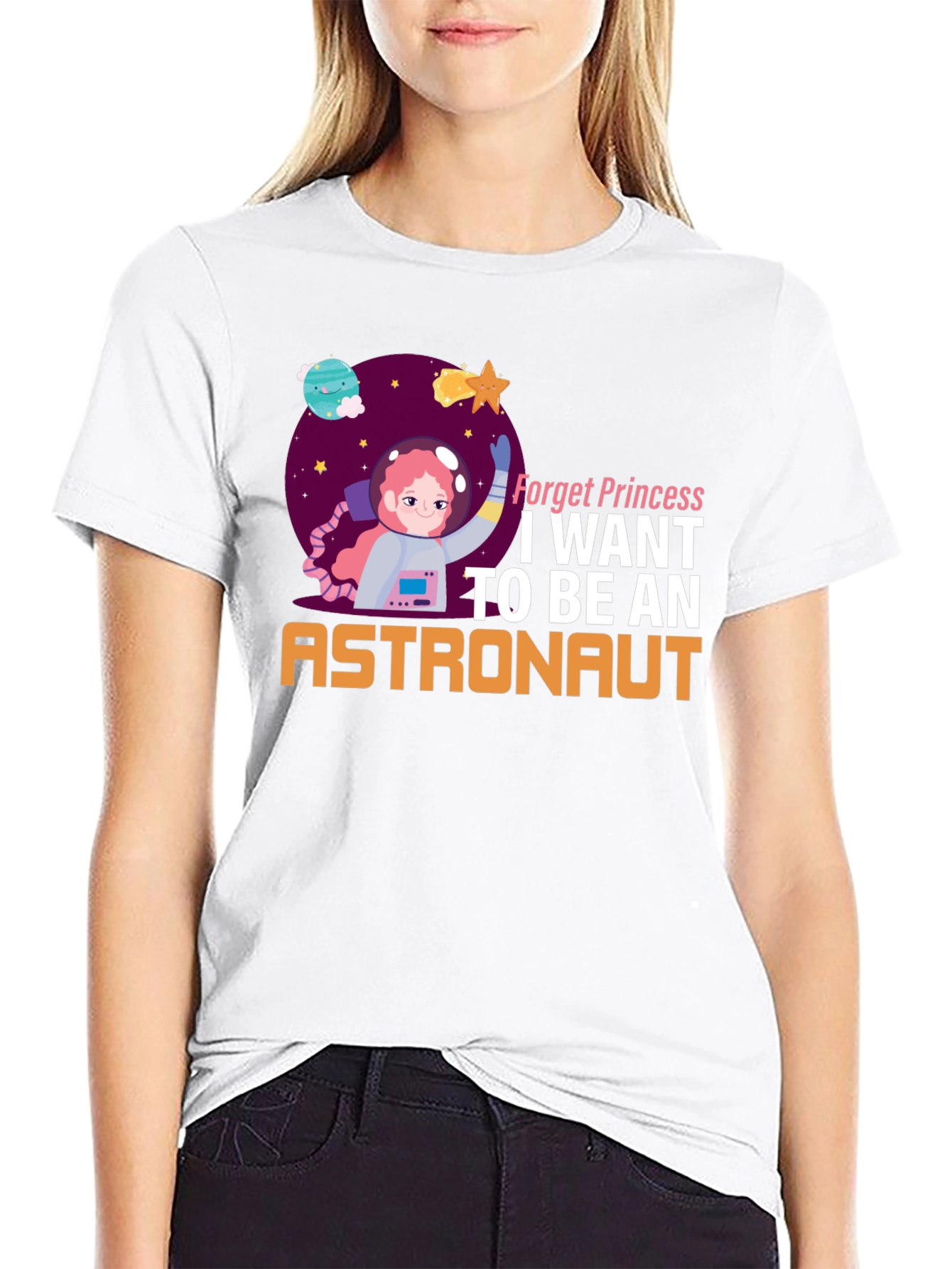 Forget Princess Astronaut Graphic T-Shirt