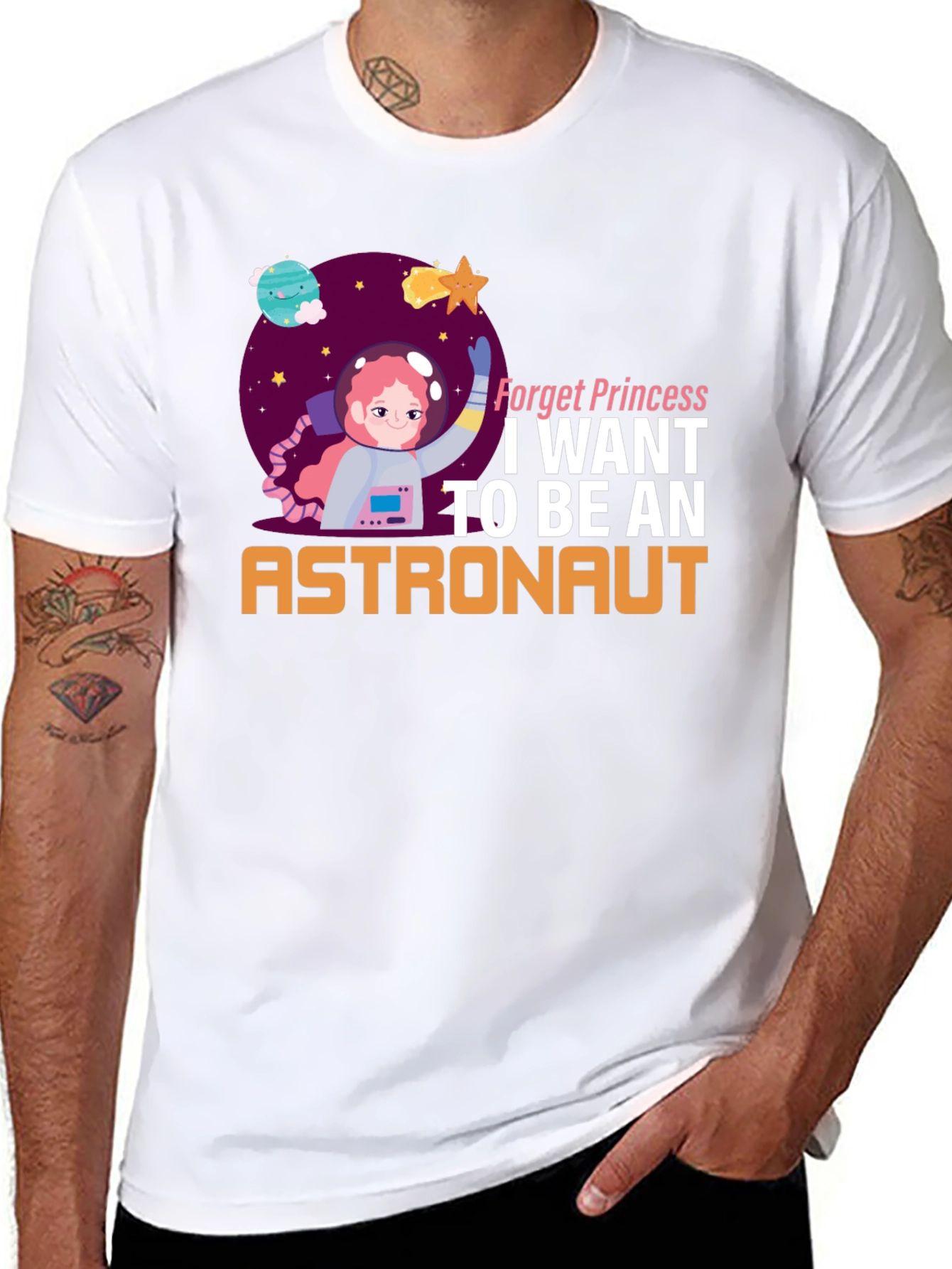 Forget Princess Astronaut Graphic T-Shirt