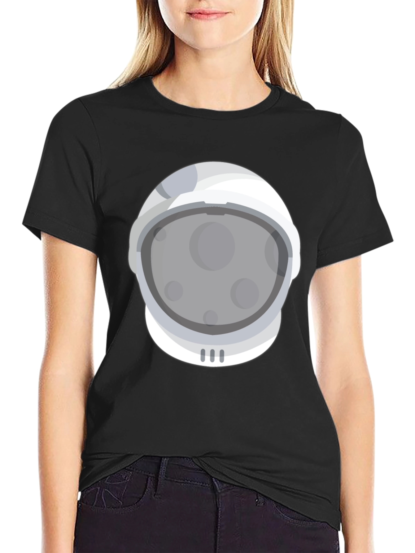 Astronaut Helmet Graphic Tee - Space Adventure T-Shirt