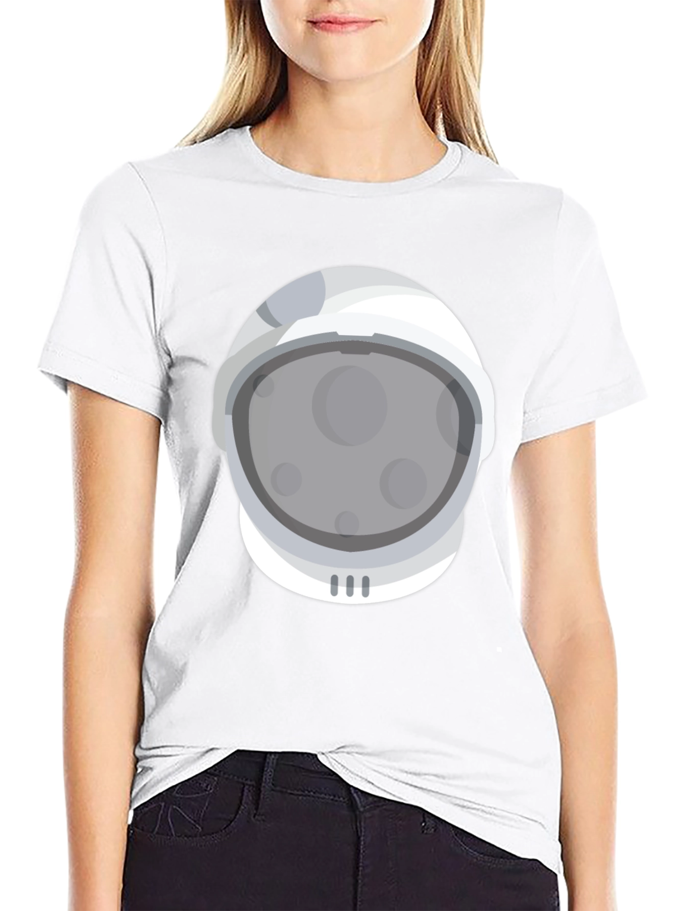 Astronaut Helmet Graphic Tee - Space Adventure T-Shirt