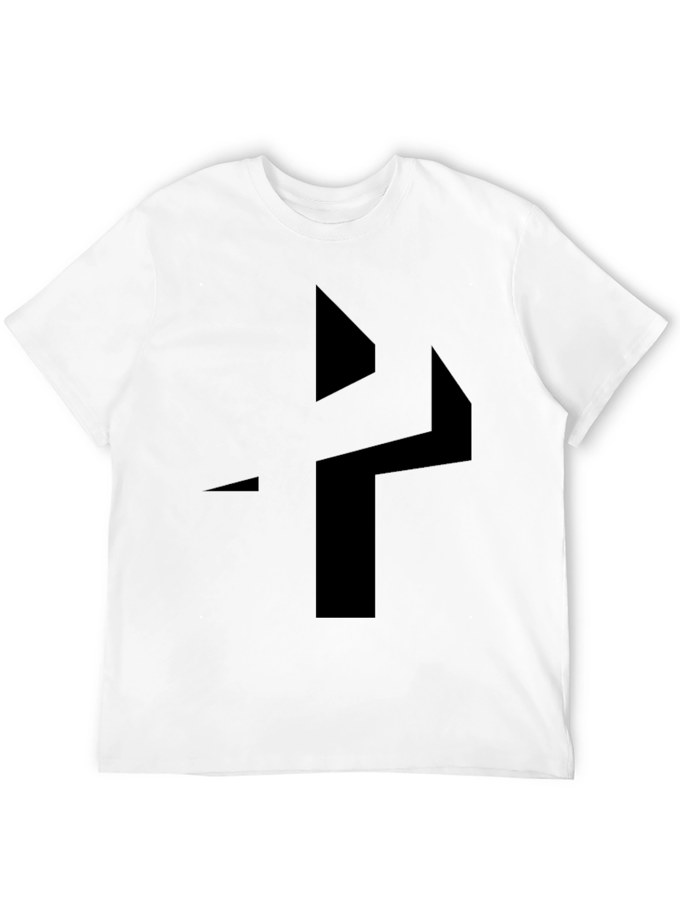 Abstract Geometric Design Black T-Shirt