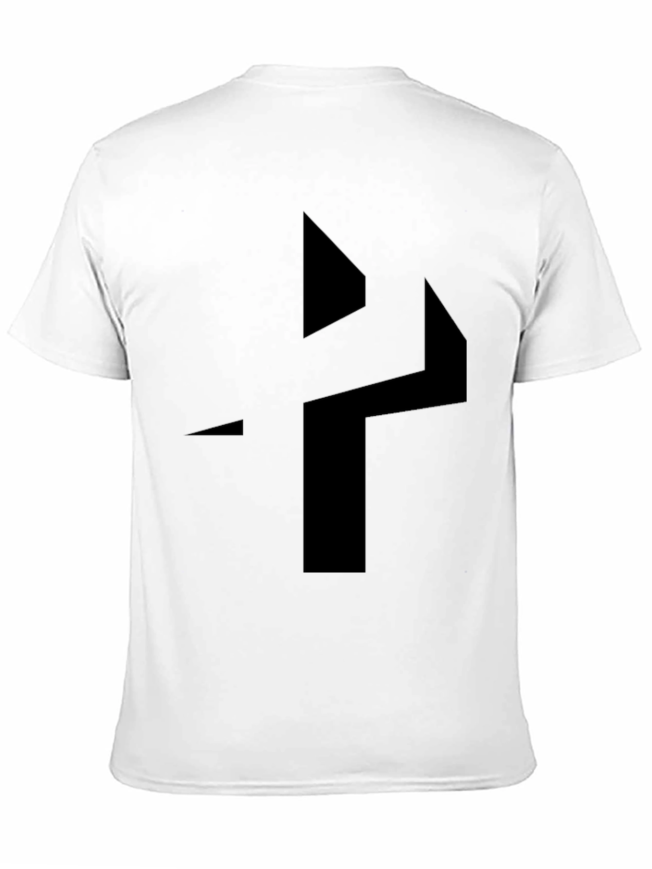 Abstract Geometric Design Black T-Shirt