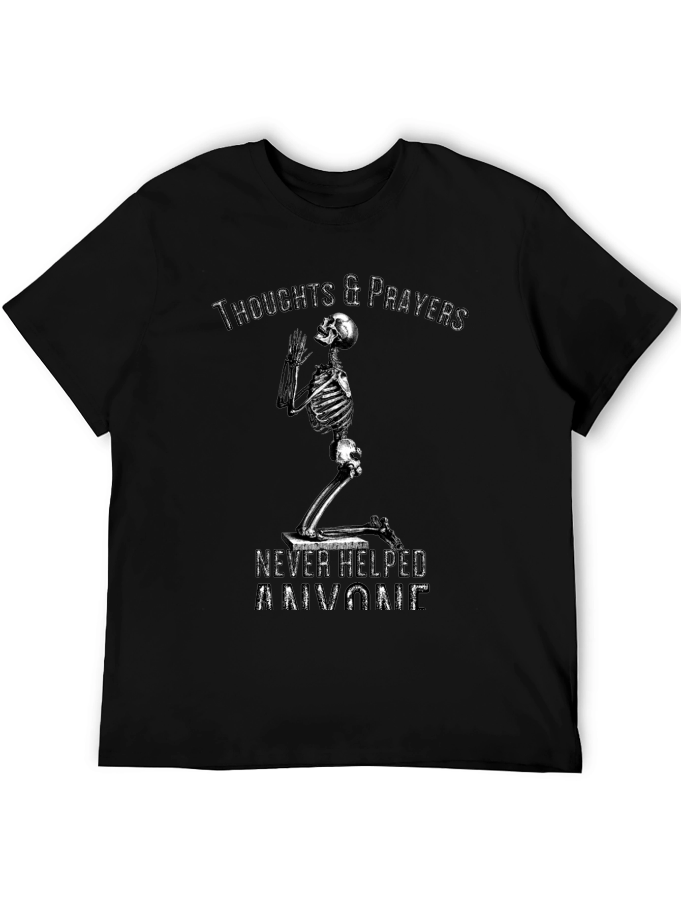 Thoughts & Prayers Skeleton Graphic T-Shirt