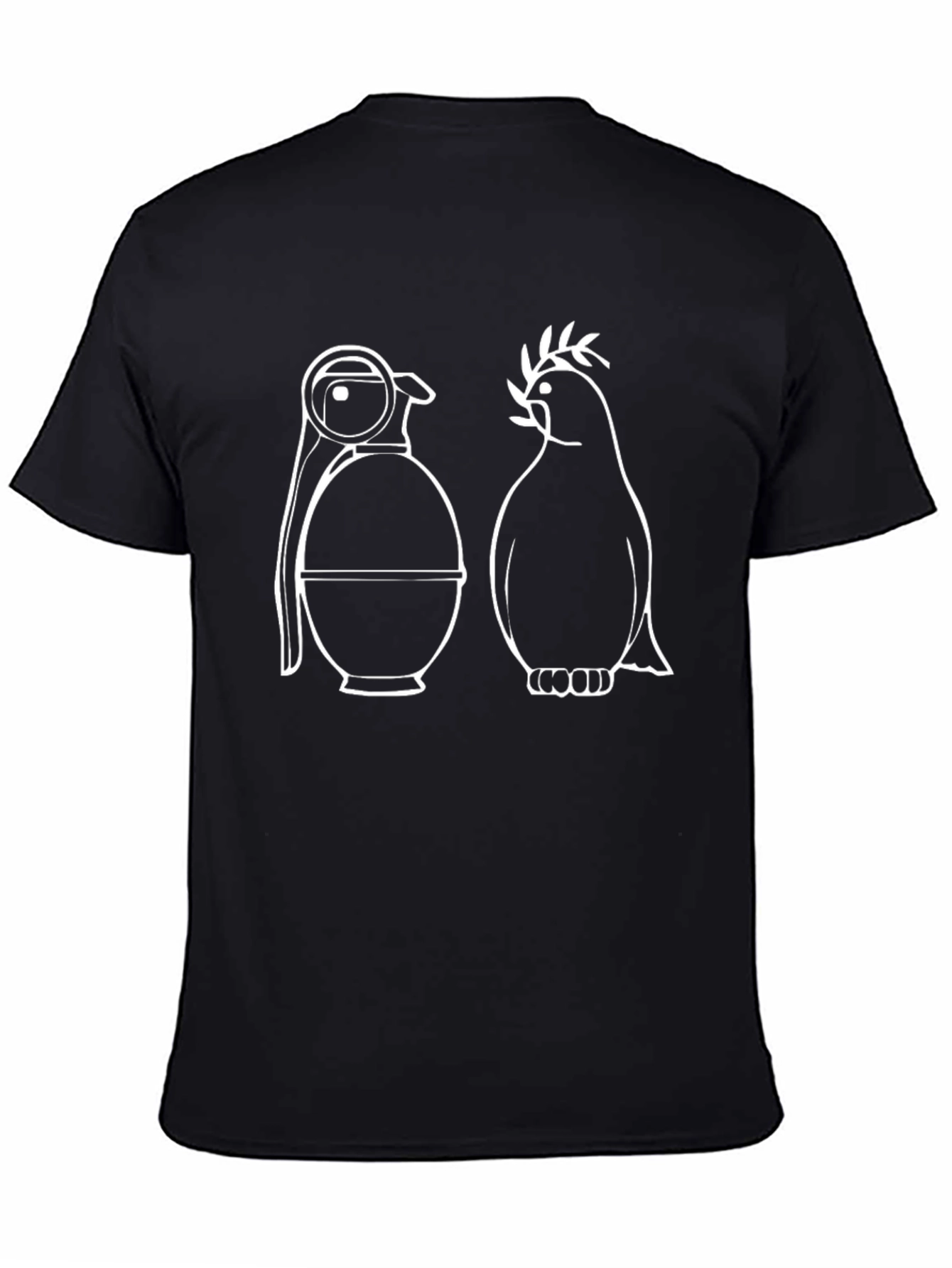 Peace & War T-Shirt: Grenade & Dove Graphic Tee