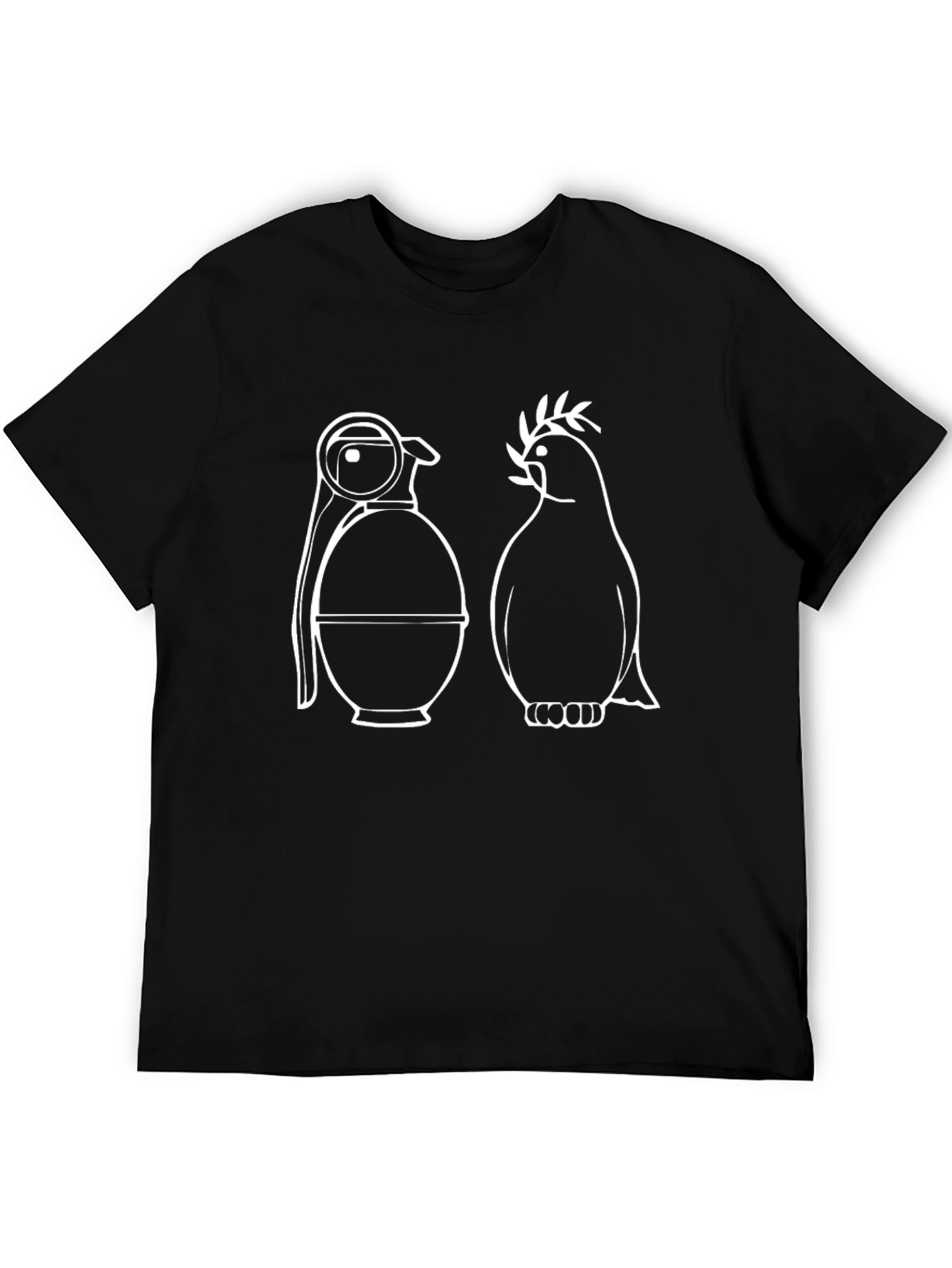 Peace & War T-Shirt: Grenade & Dove Graphic Tee