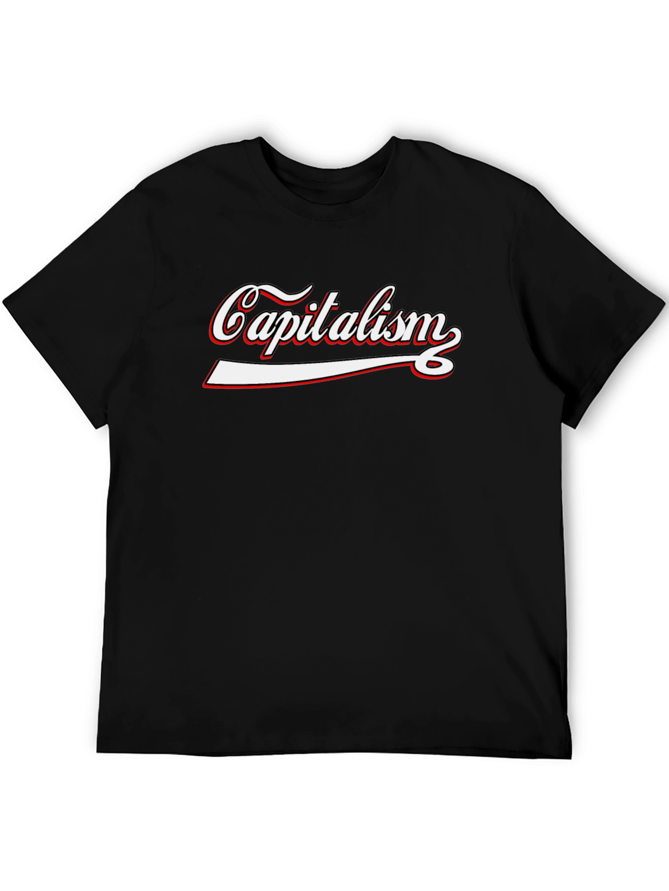 Capitalism Graphic Tee - Black Cotton T-Shirt