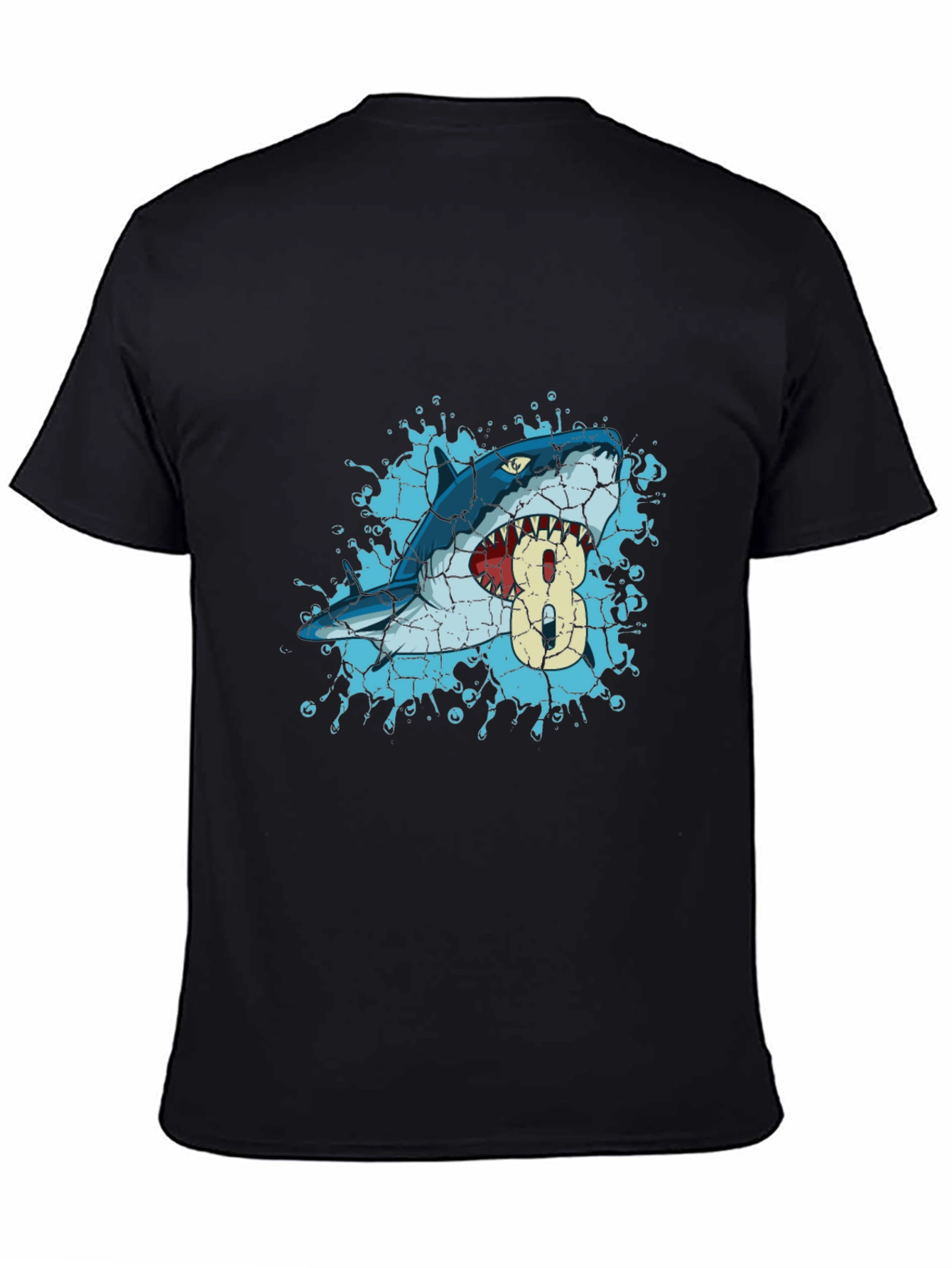 Shark Birthday T-Shirt - Number 8