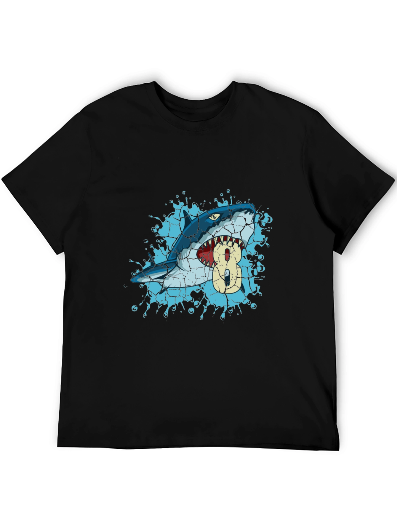 Shark Birthday T-Shirt - Number 8