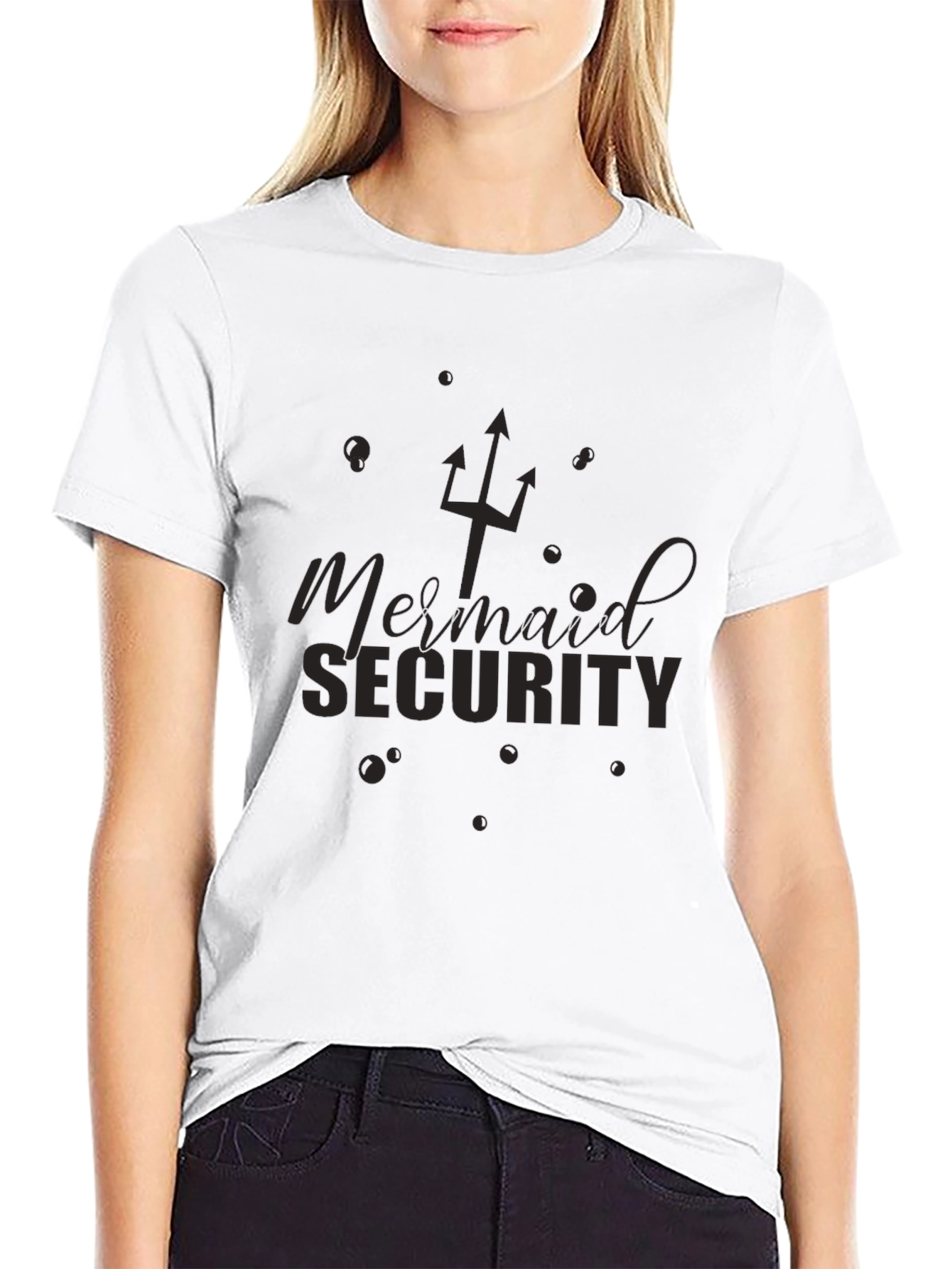 Mermaid Security T-Shirt - Novelty Graphic Tee