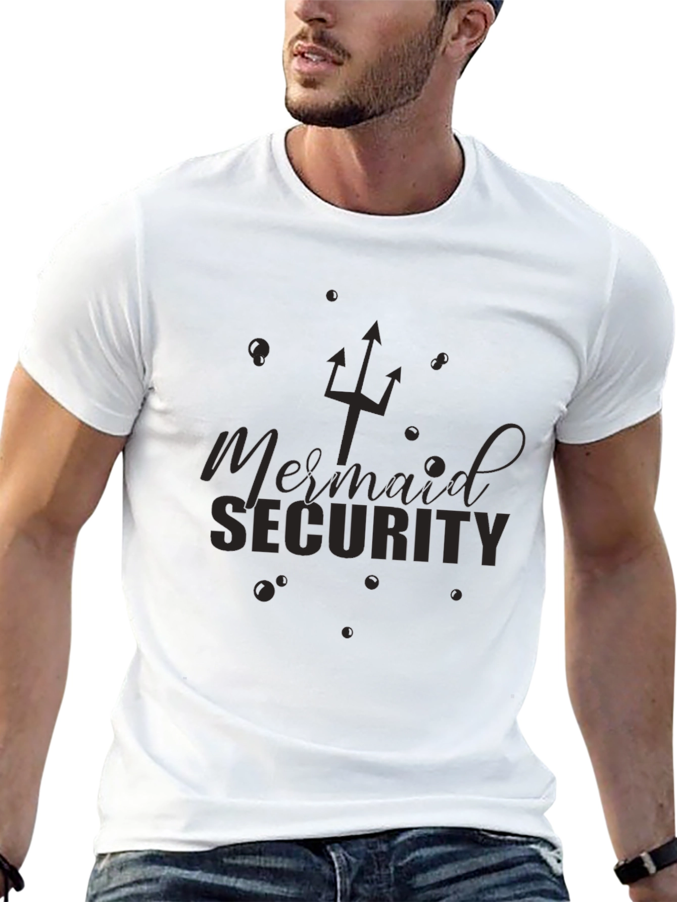 Mermaid Security T-Shirt - Novelty Graphic Tee