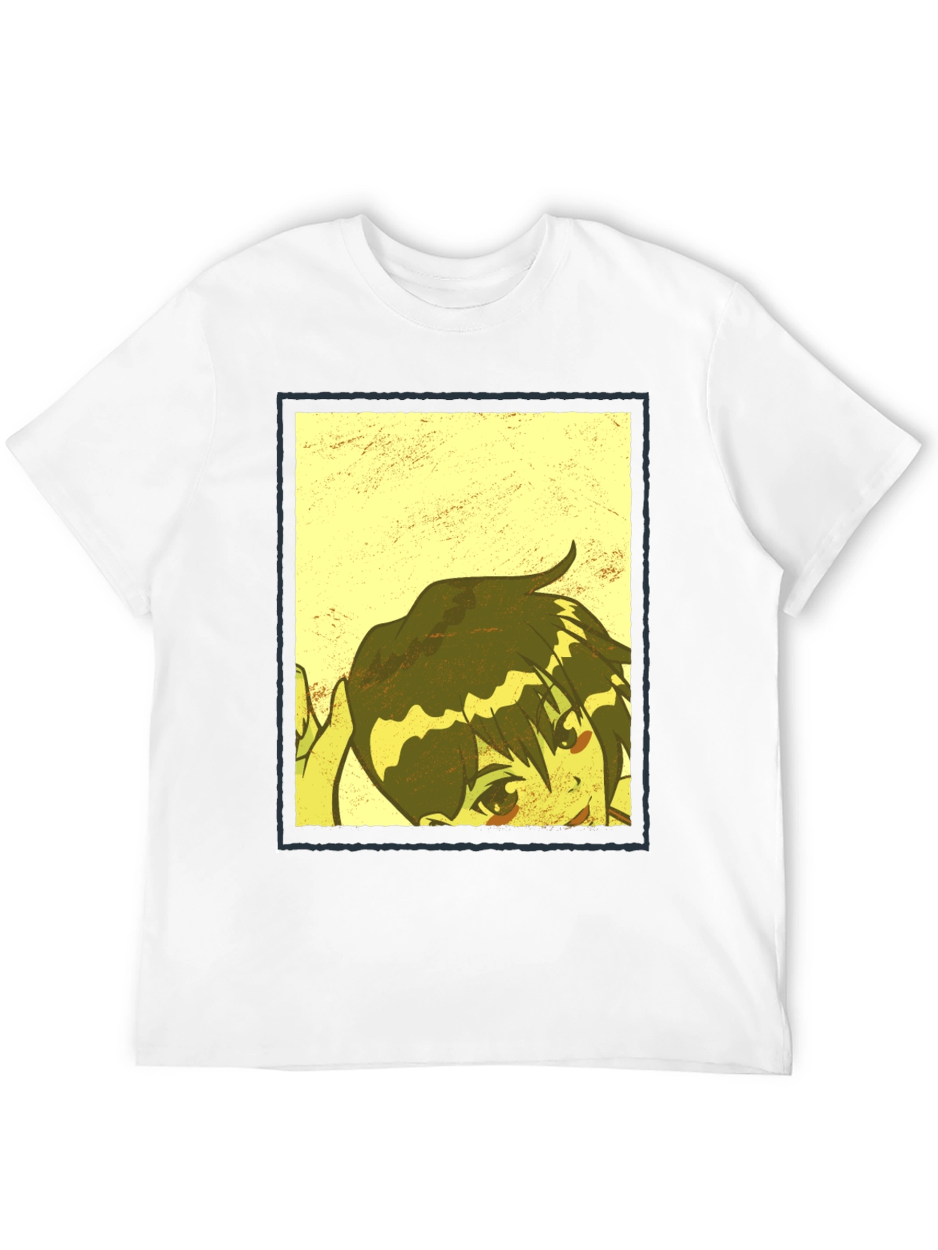 Anime Graphic Print Black T-Shirt
