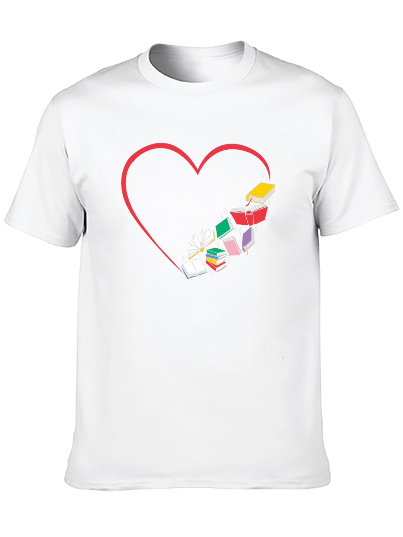 Book Lover Heart T-Shirt