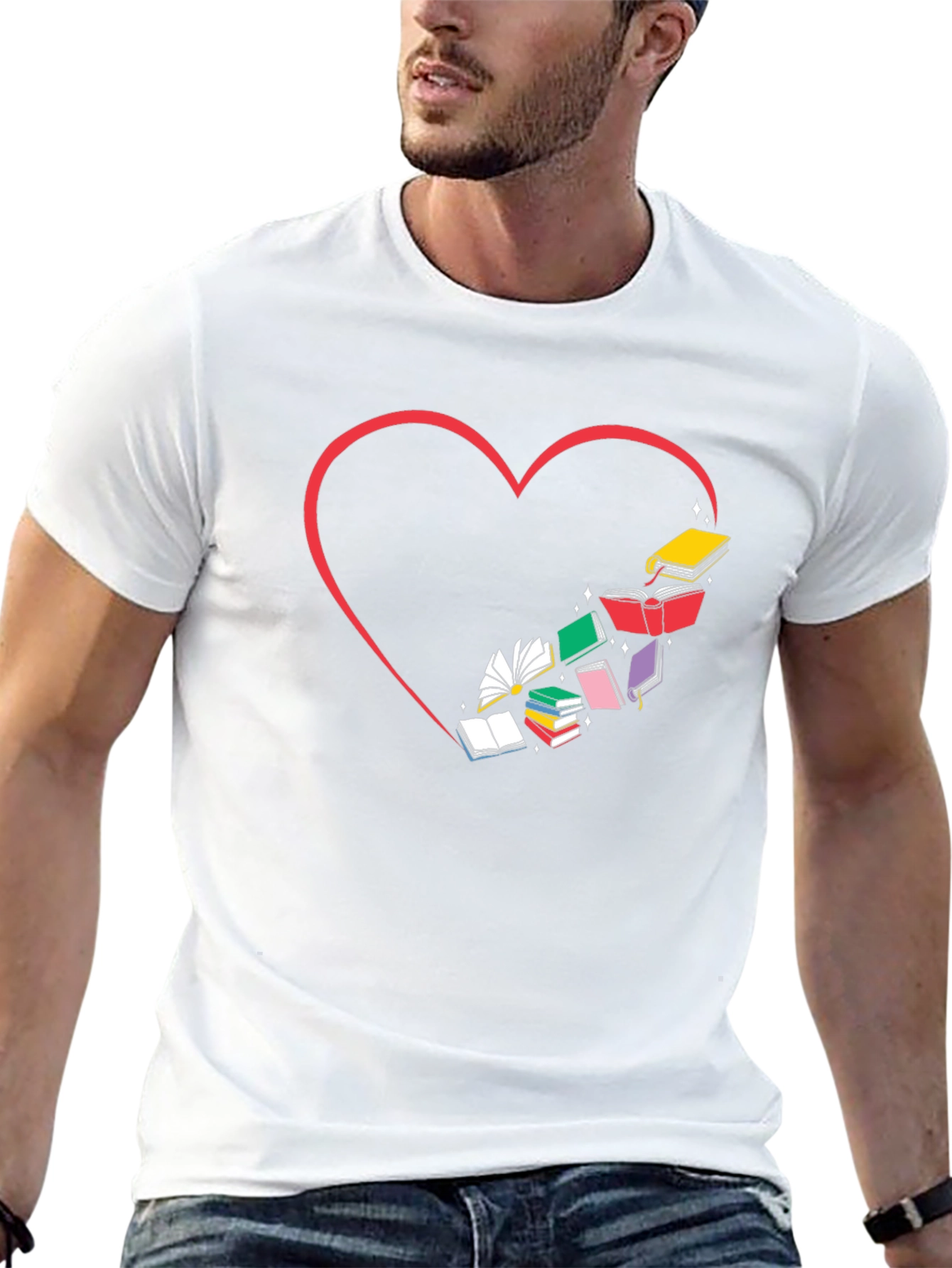 Book Lover Heart T-Shirt