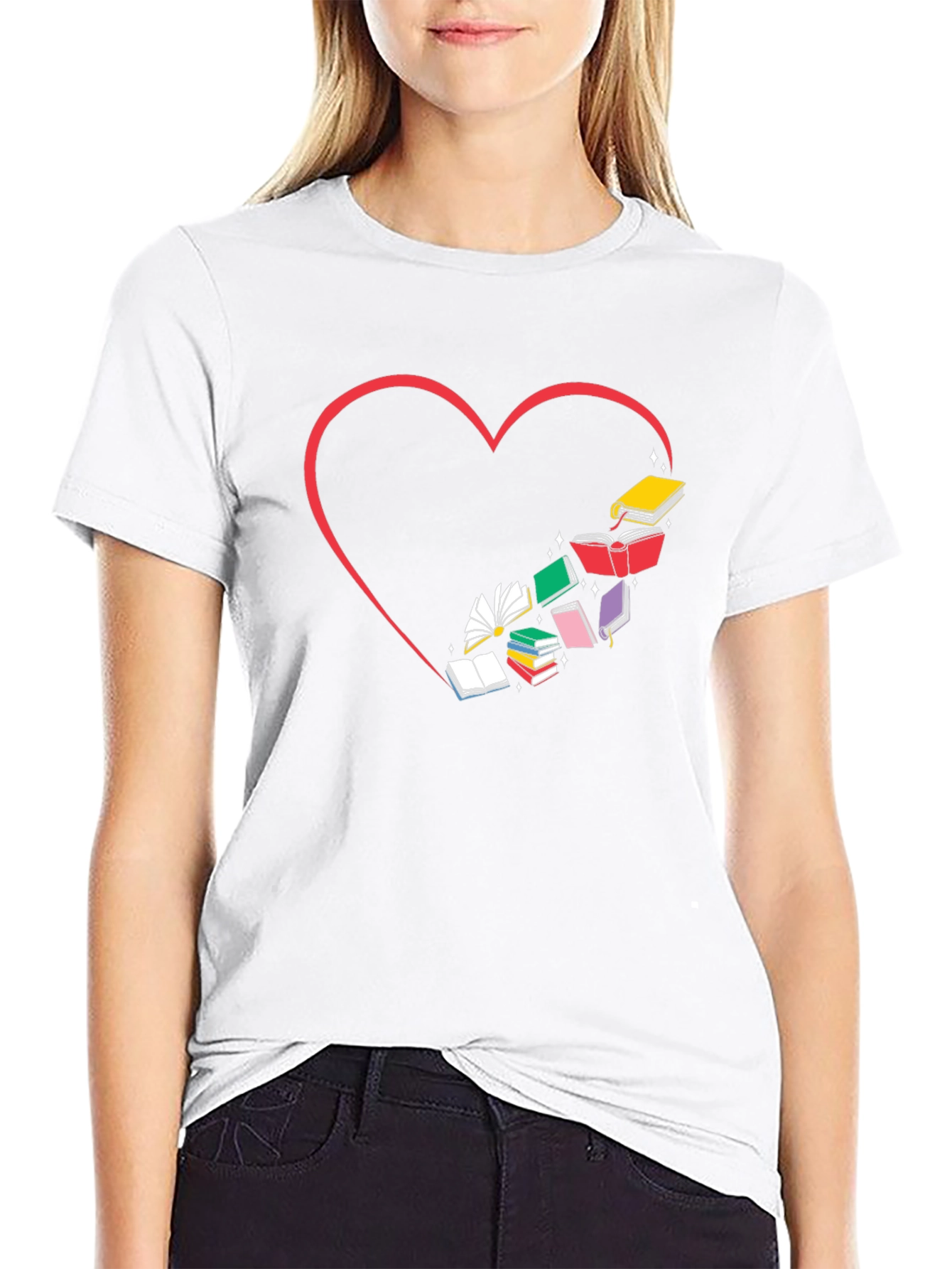 Book Lover Heart T-Shirt