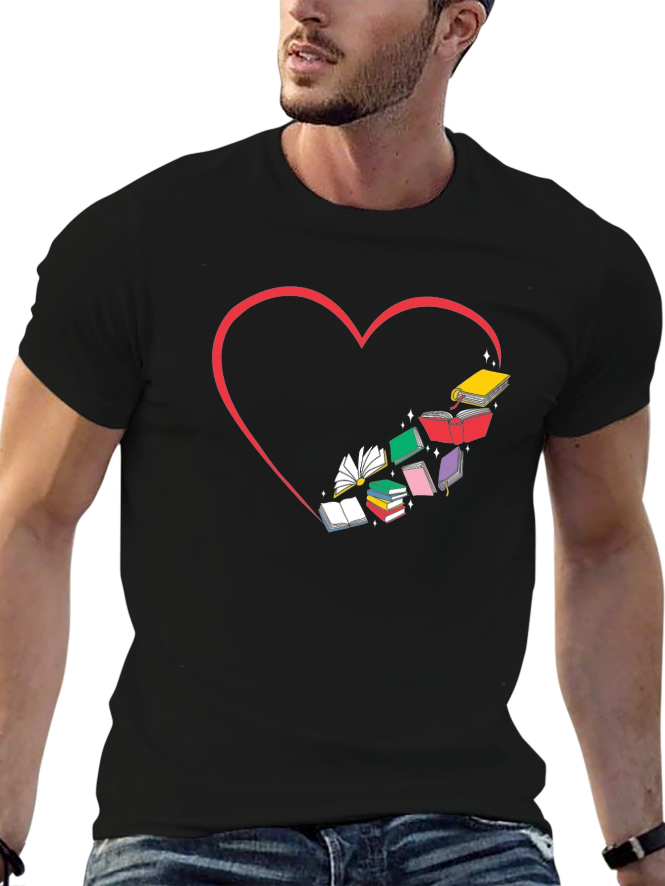 Book Lover Heart T-Shirt