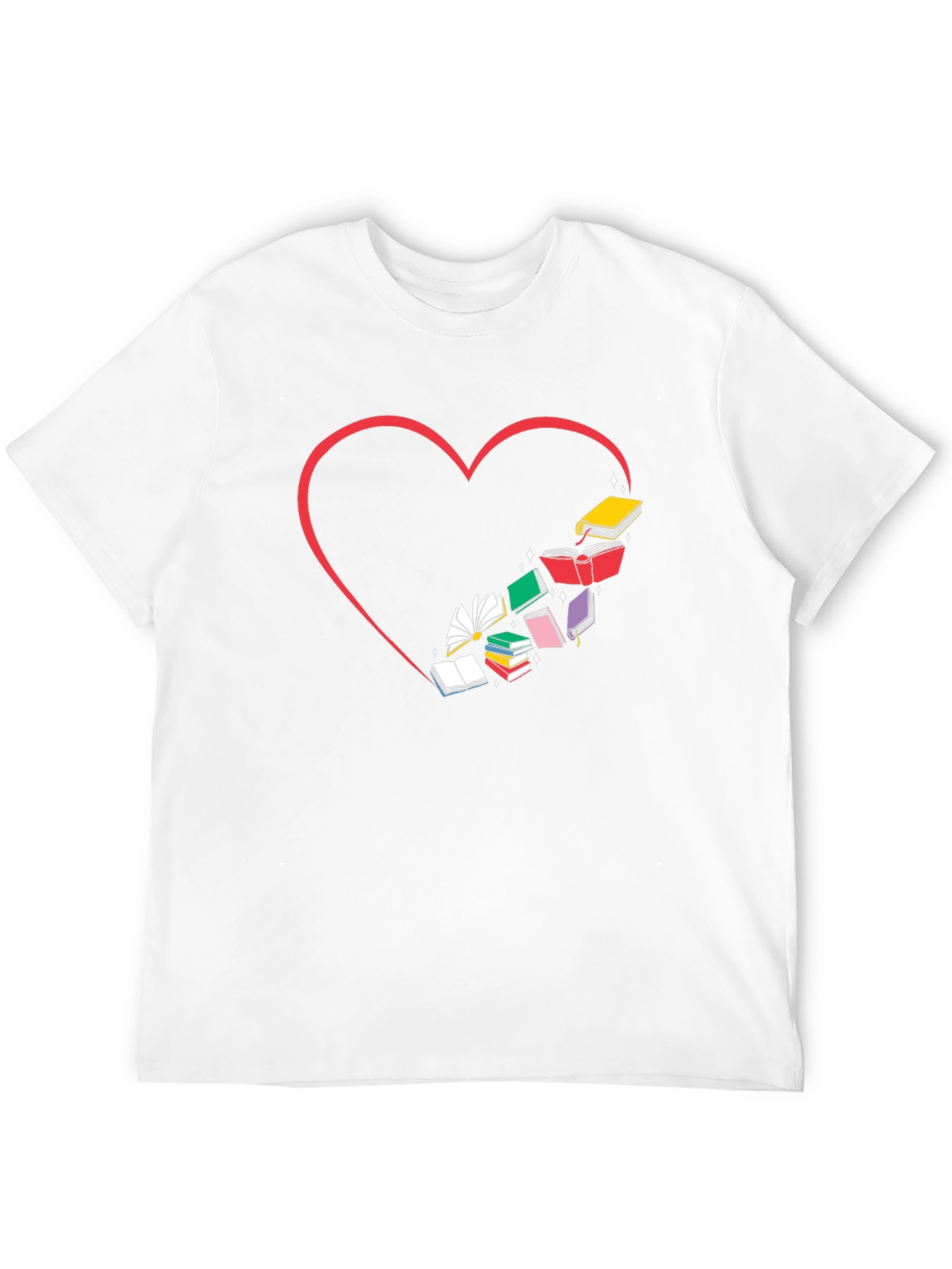 Book Lover Heart T-Shirt