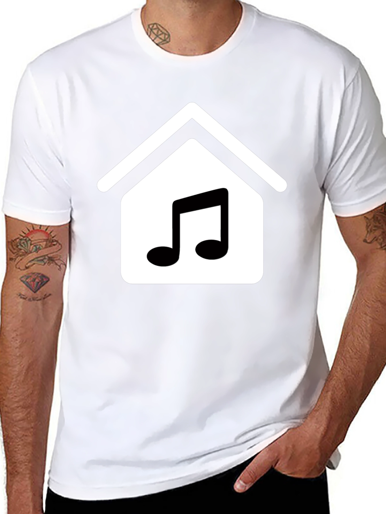 Music House Black T-Shirt - Stylish and Comfortable